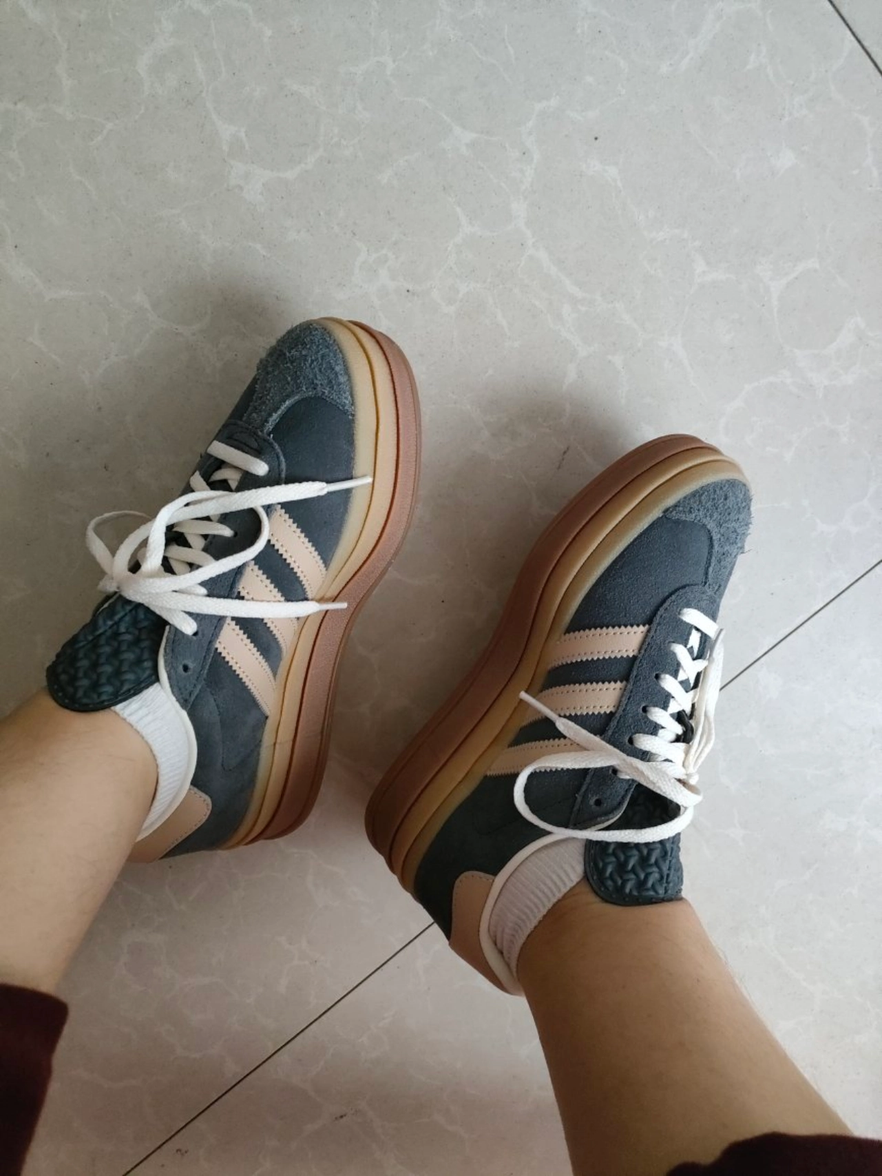 custom review-Adidas Women's Gazelle Bold 'Grey Magic Beige Gum' Women's