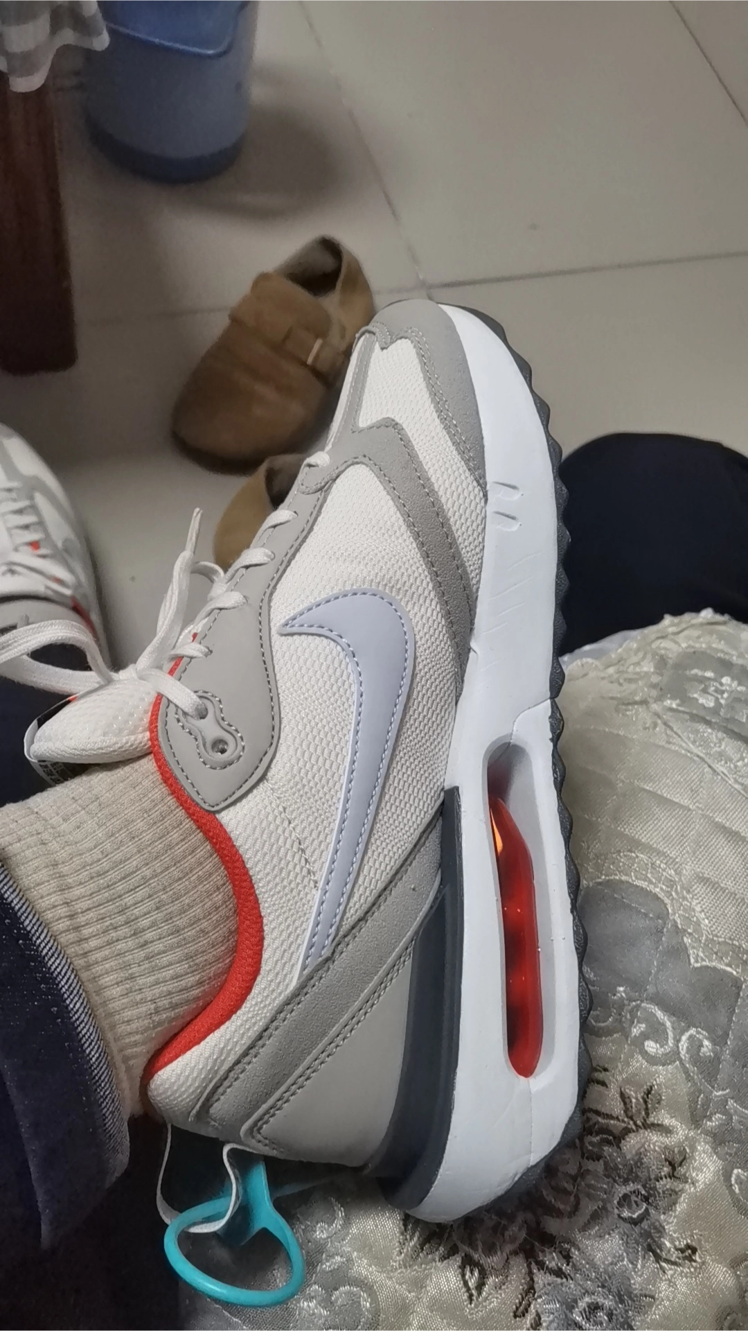 custom review-Nike Air Max Dawn Устойчивый к истиранию Низкий Топ Casual Мужской Серый Белый