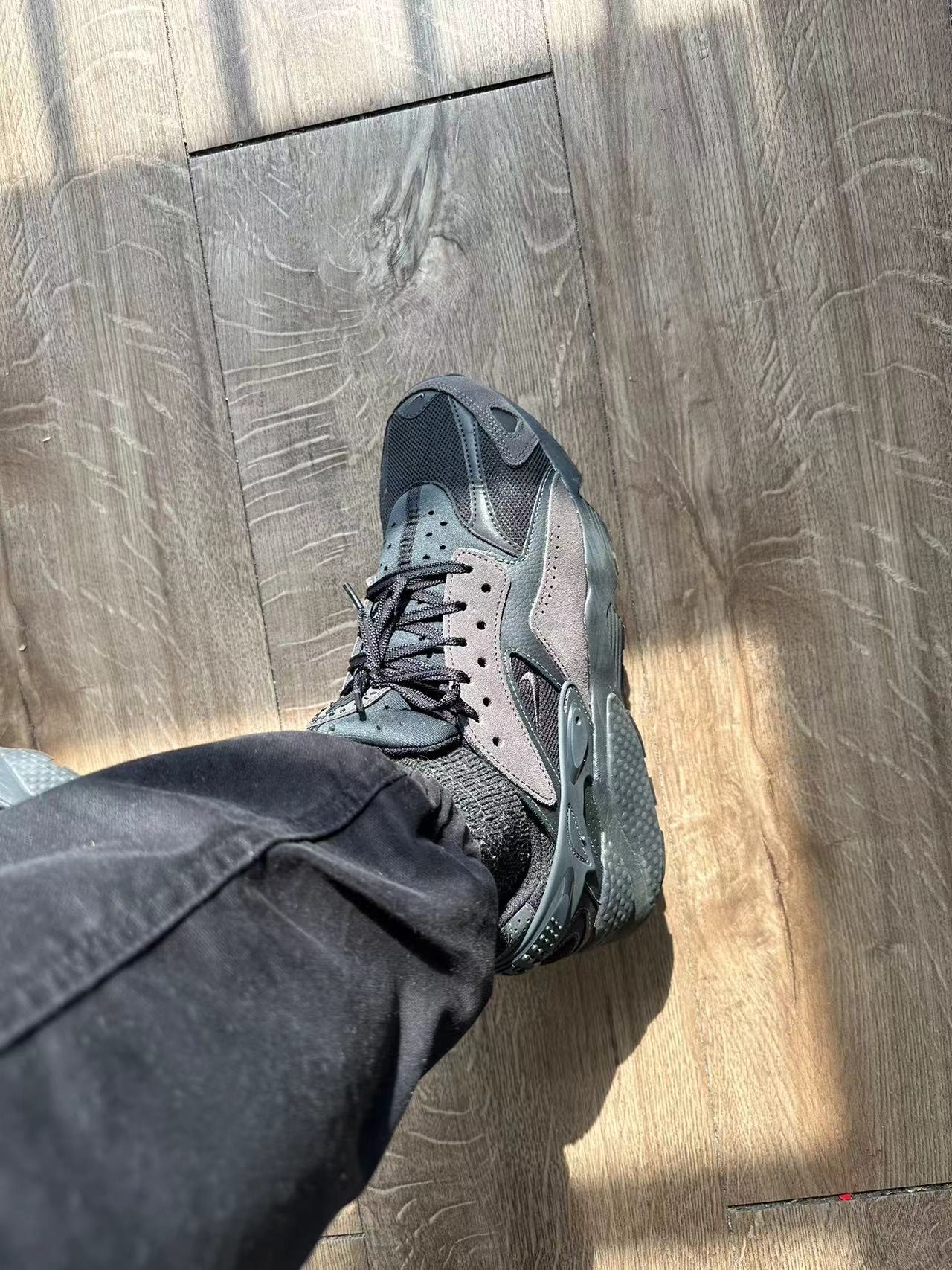 custom review-Nike Air Huarache Low Топ Повседневный Городской Коммутер Беговые кроссовки Унисекс Черный