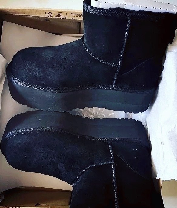 custom review-UGG Короткие Снежные Ботинки Женские Черные