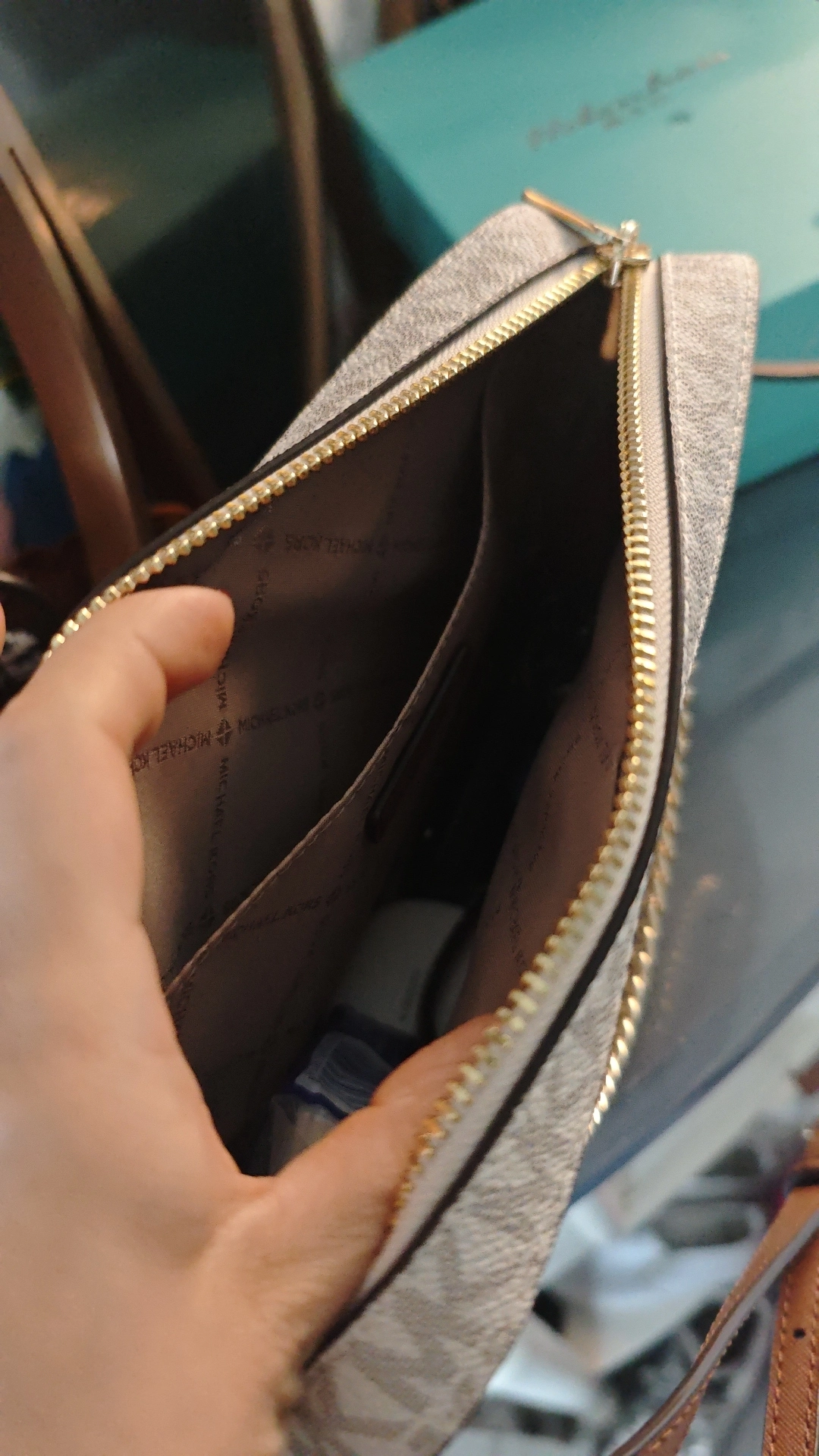 custom review-MICHAEL KORS с коровьей кожей и сумка для камеры из ПВХ сумка через плечо большая женская сумка ванильный цвет