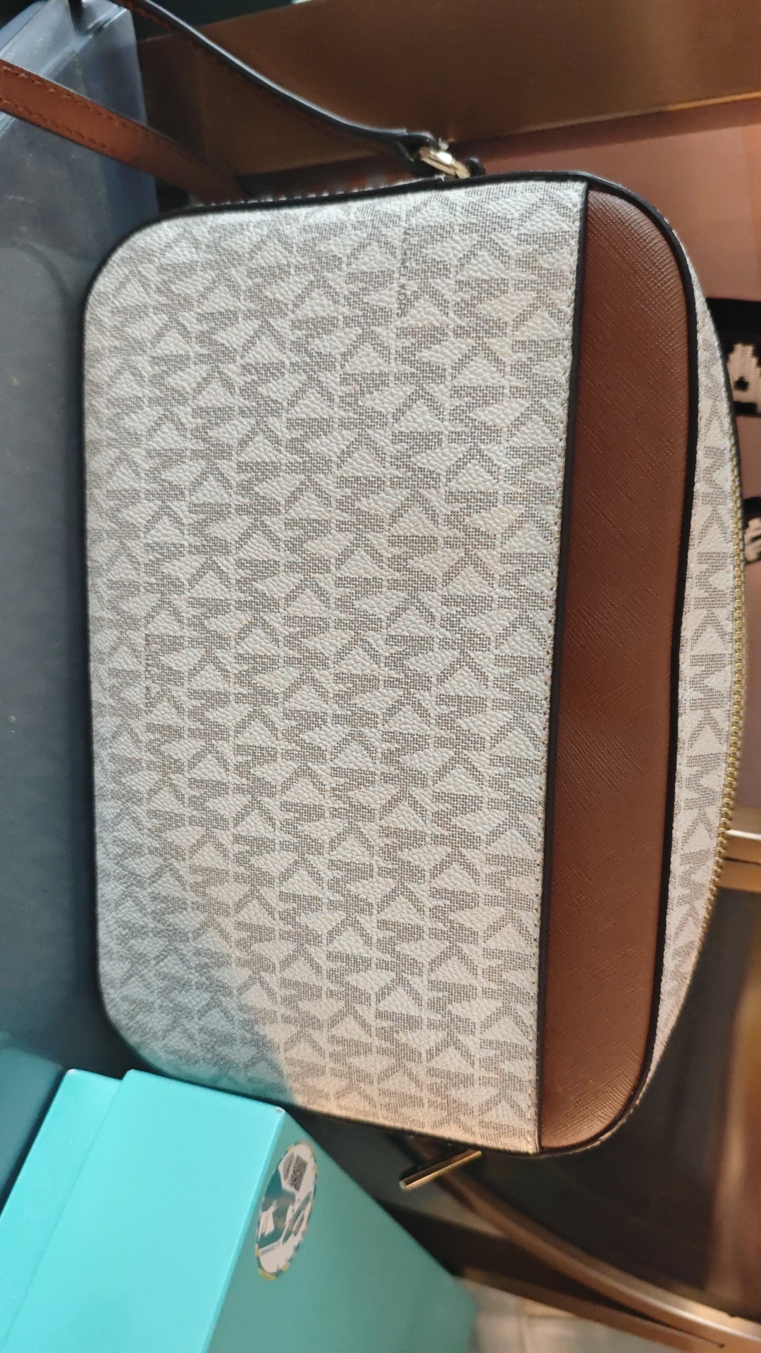 custom review-MICHAEL KORS с коровьей кожей и сумка для камеры из ПВХ сумка через плечо большая женская сумка ванильный цвет