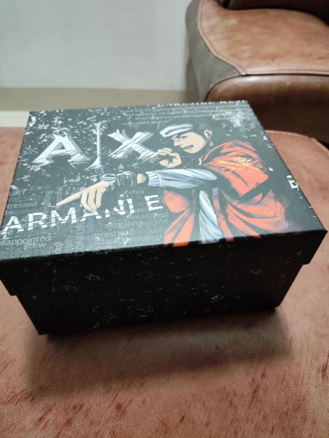 custom review-ARMANI EXCHANGEAE Часы Кварцевый механизм Нержавеющая сталь Ремешок Черный циферблат Мужские часы Коробка