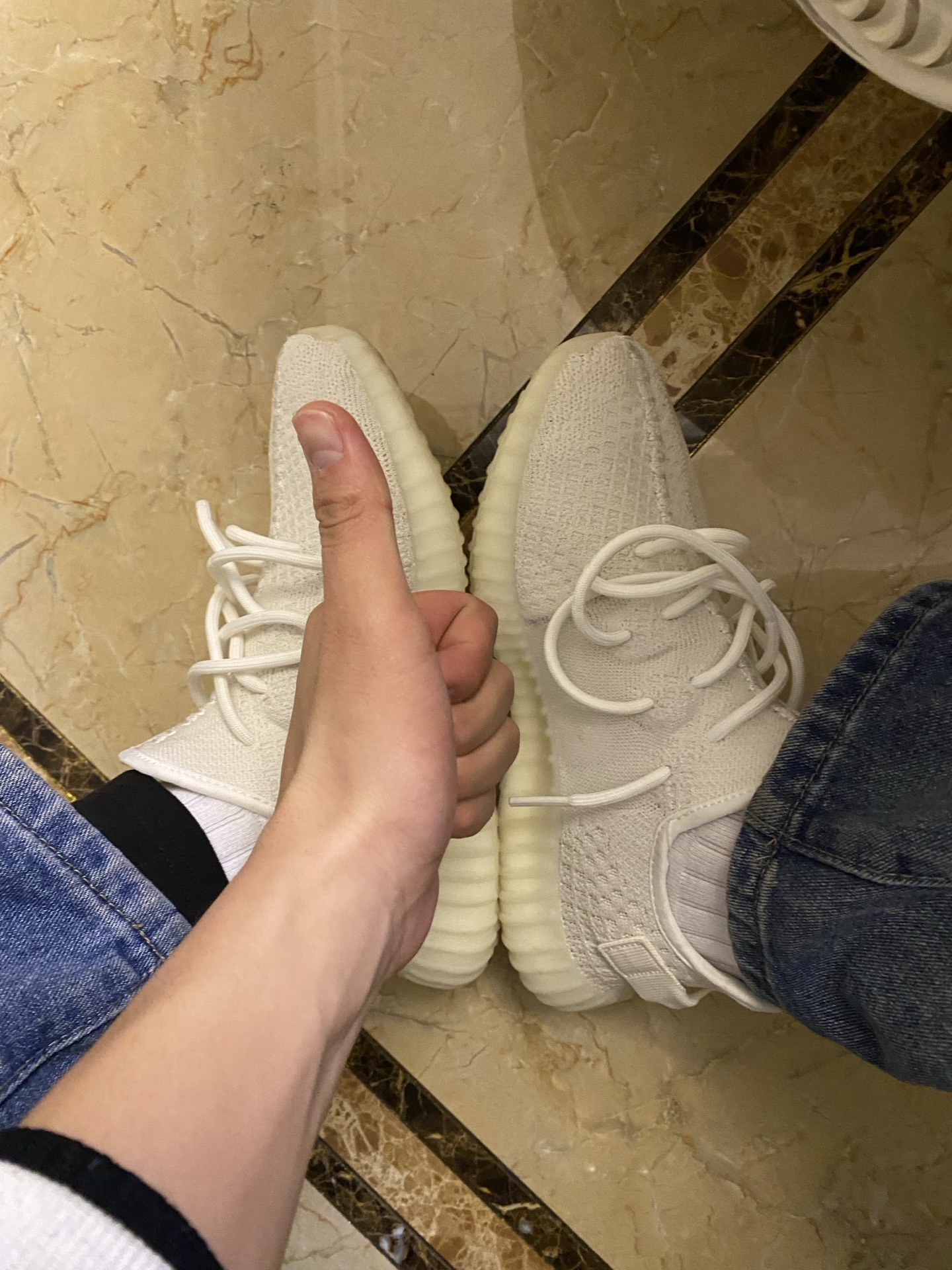 custom review-Adidas Originals Yeezy Boost 350 V2 Ice Cream Bone Устойчивый к истиранию Низкий Топ Повседневная Обувь Унисекс Белый