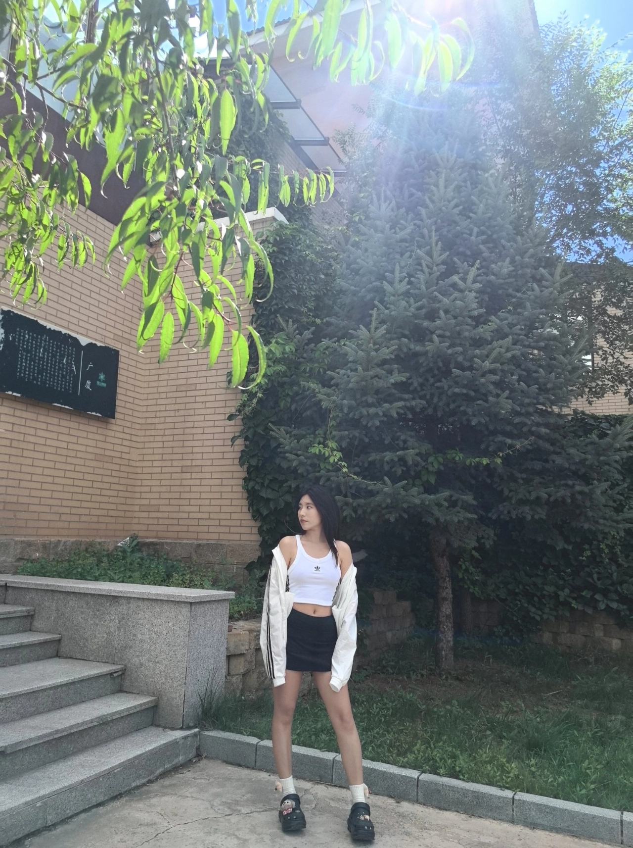 custom review-Adidas Originals RETRO TREFOIL Куртки и Пальто Унисекс Bright White