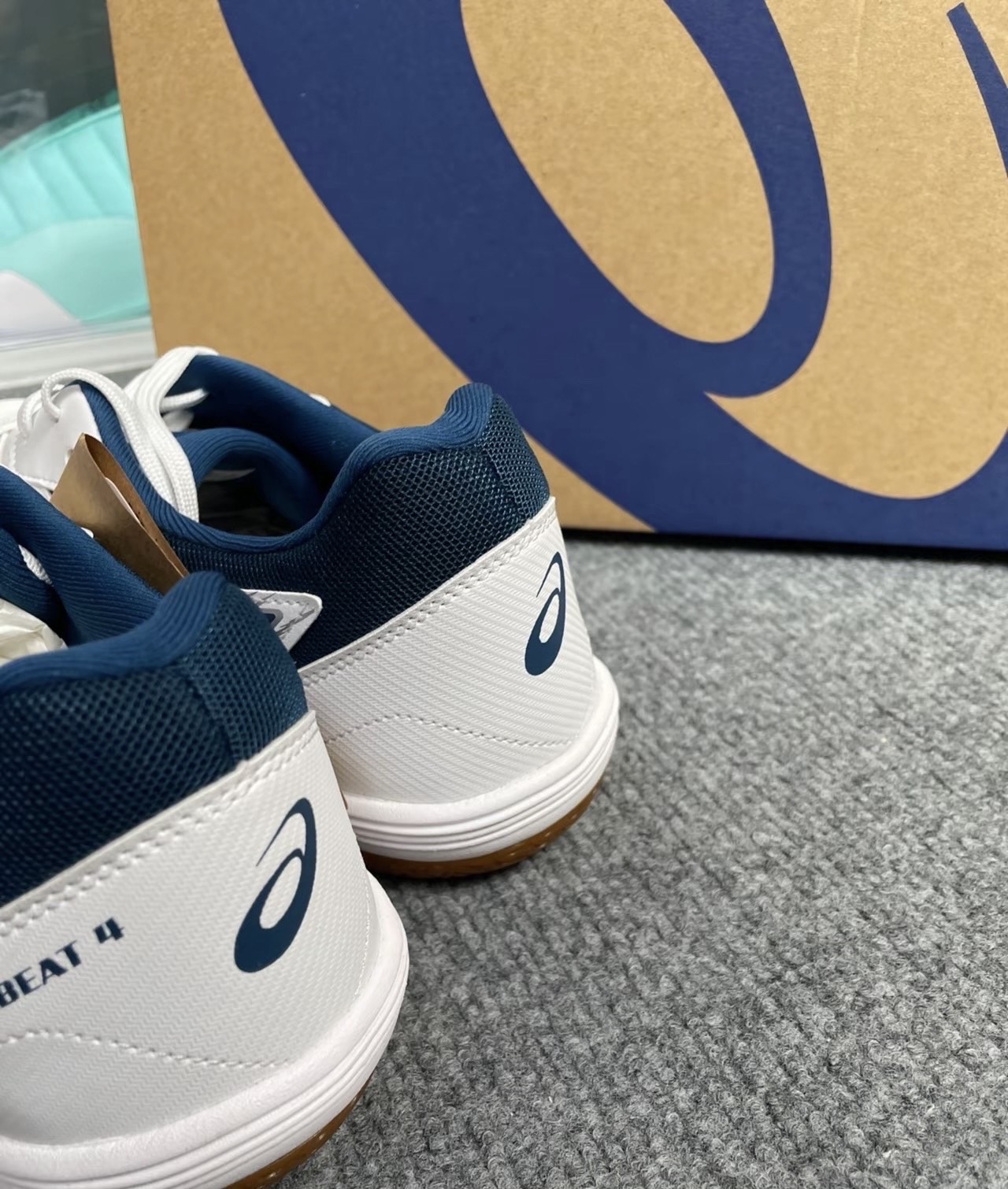 custom review-Asics Attack Hyperbeat 4 Low Топ Кроссовки для тренировок Унисекс Белый Синий