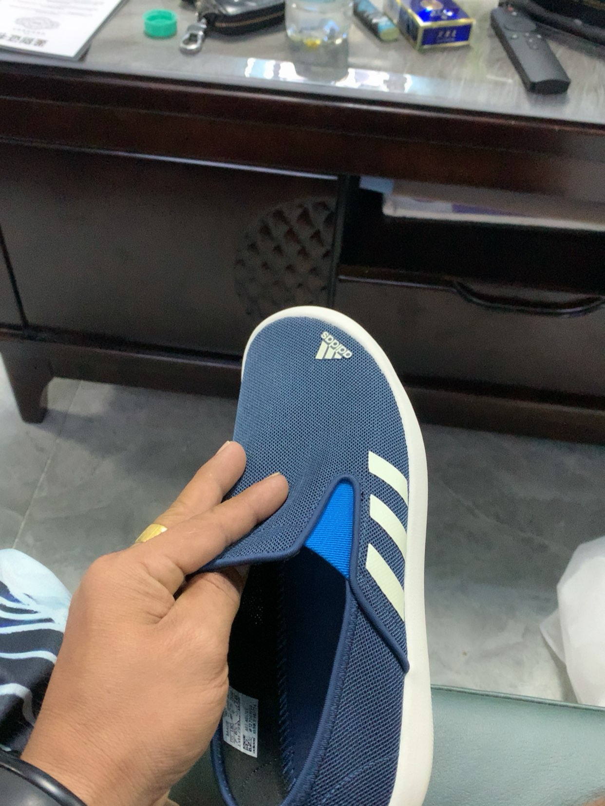 custom review-Adidas B Slip On Low Top Беговые кроссовки Унисекс Синий Белый