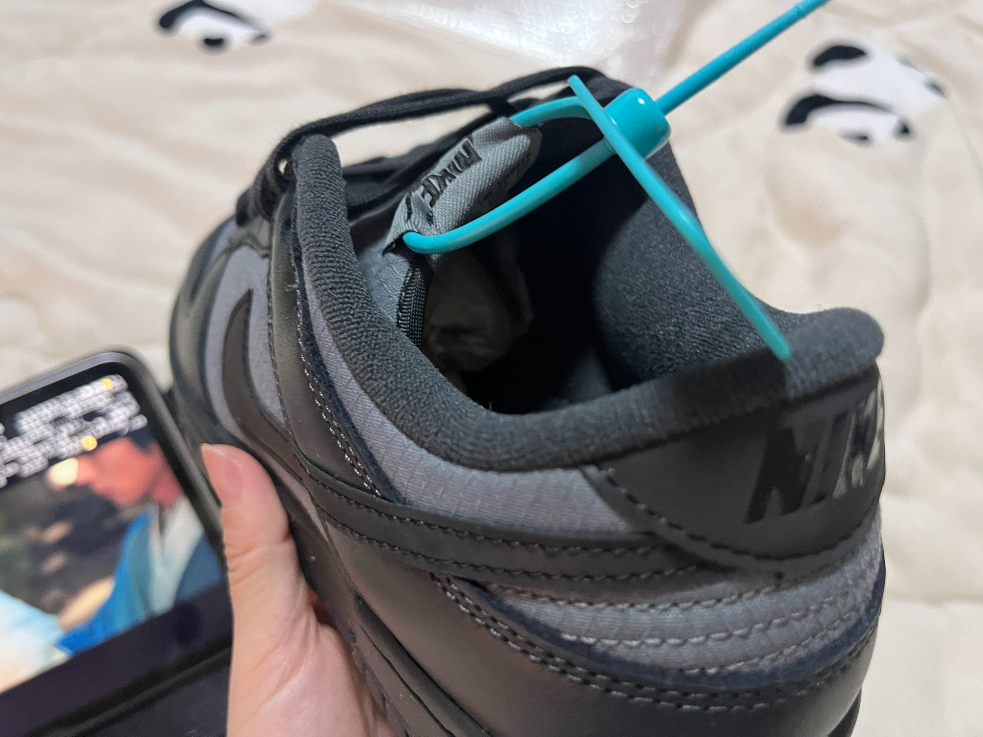 custom review-Nike Dunk Slip-on Устойчивый к истиранию Низкий Топ Скейтбординг Мужской Серый Черный