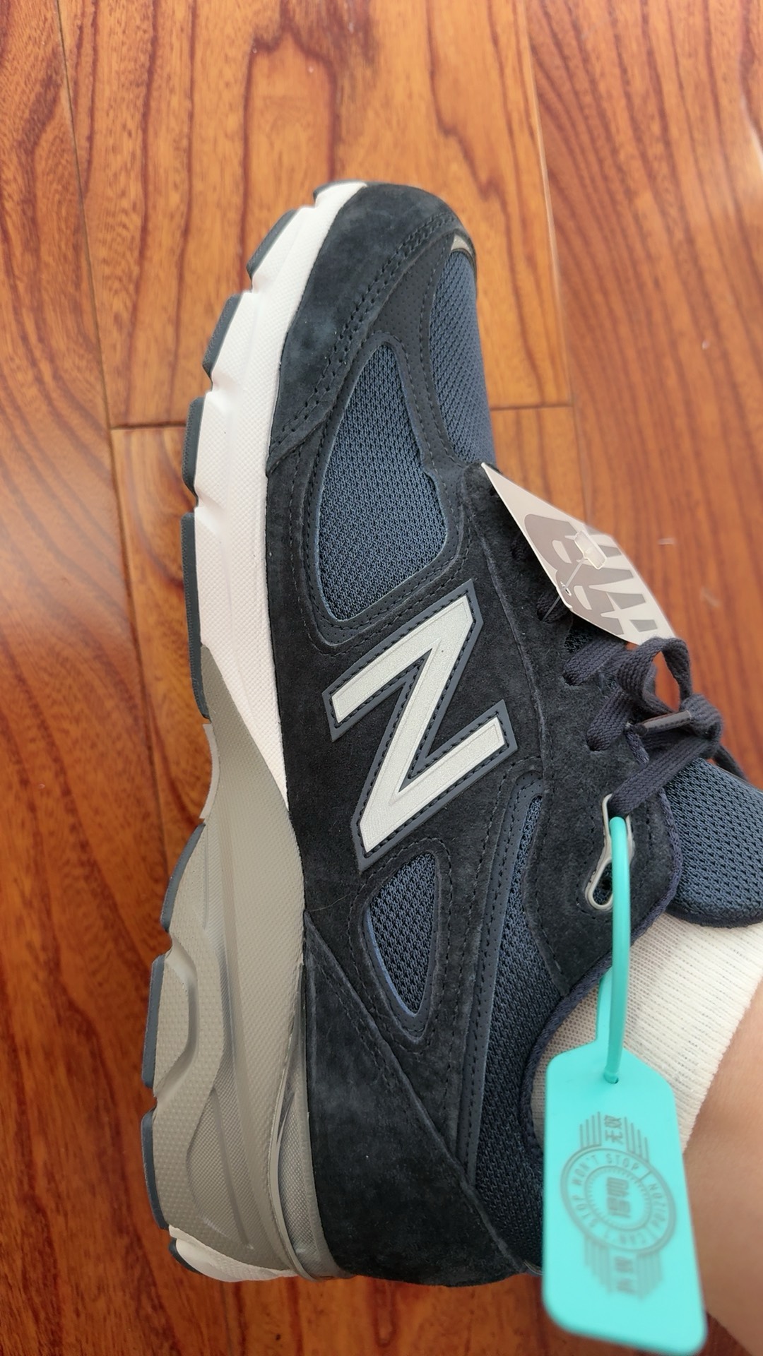 custom review-New Balance NB 990 V4 Устойчивый к истиранию Низкий Топ Повседневная Городская Коммутация Беговые кроссовки Мужские Морской Синий