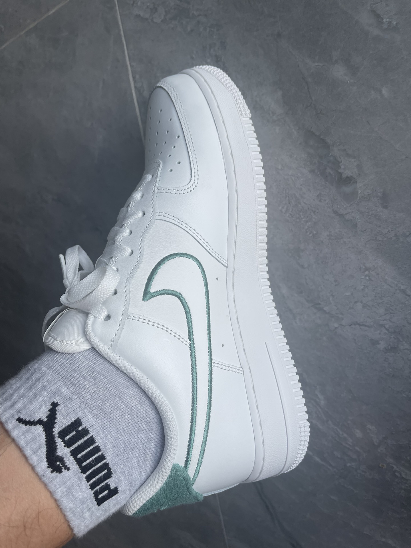 custom review-Nike Air FORCE 1 Low Топ Скейтборд Кроссовки Мужские Белые Зеленые