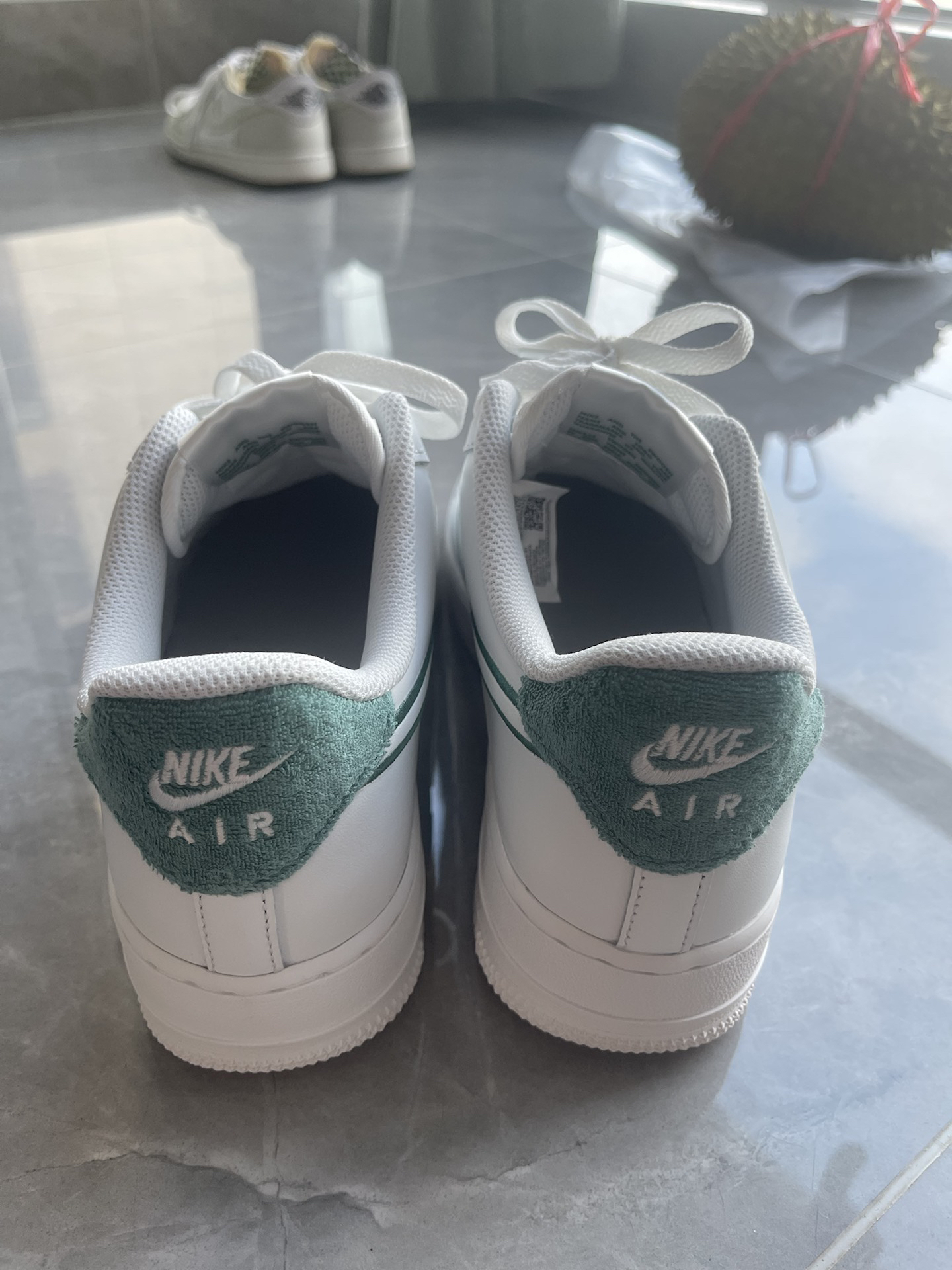 custom review-Nike Air FORCE 1 Low Топ Скейтборд Кроссовки Мужские Белые Зеленые