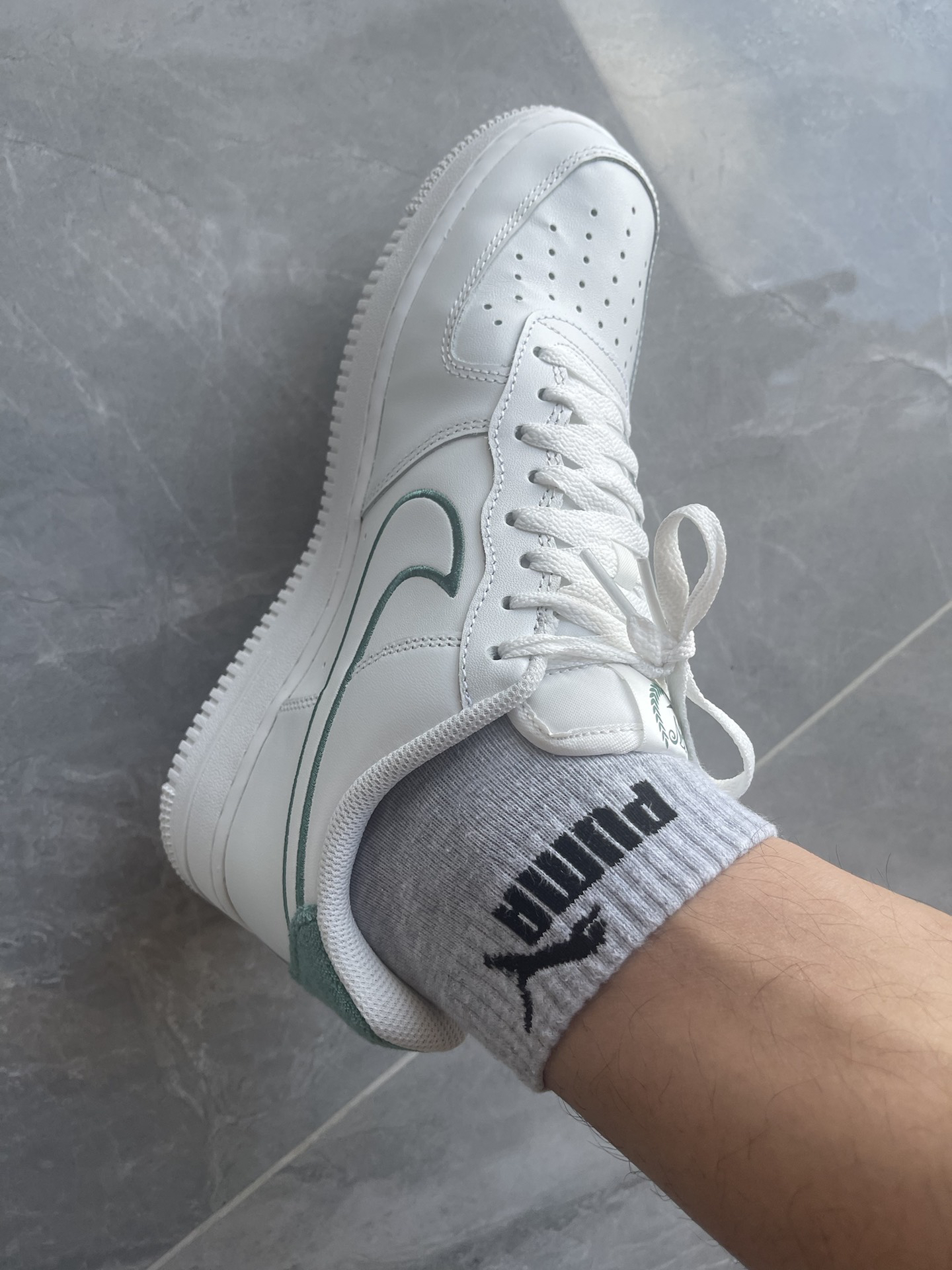 custom review-Nike Air FORCE 1 Low Топ Скейтборд Кроссовки Мужские Белые Зеленые