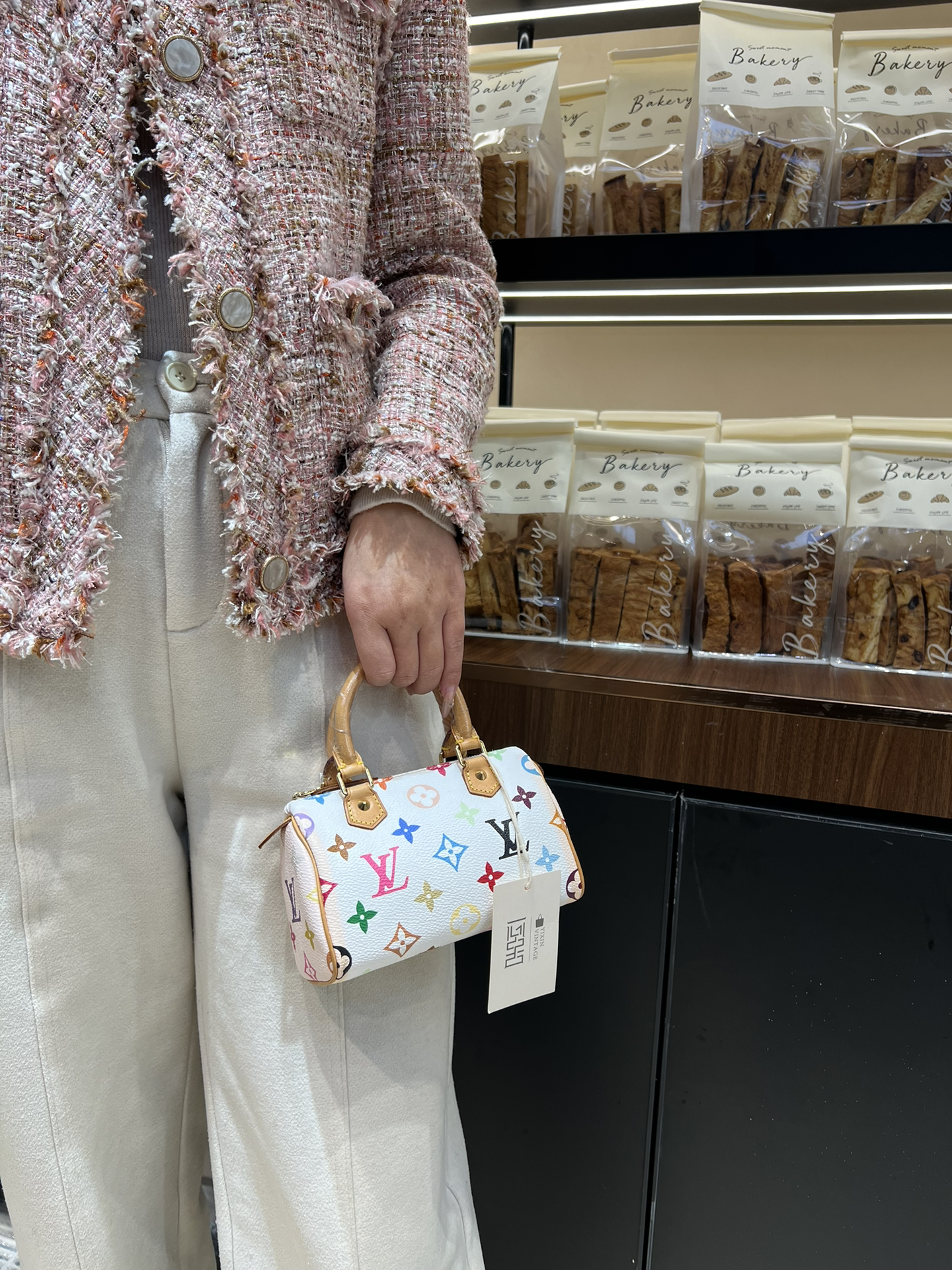 lv mini speedy 白三彩