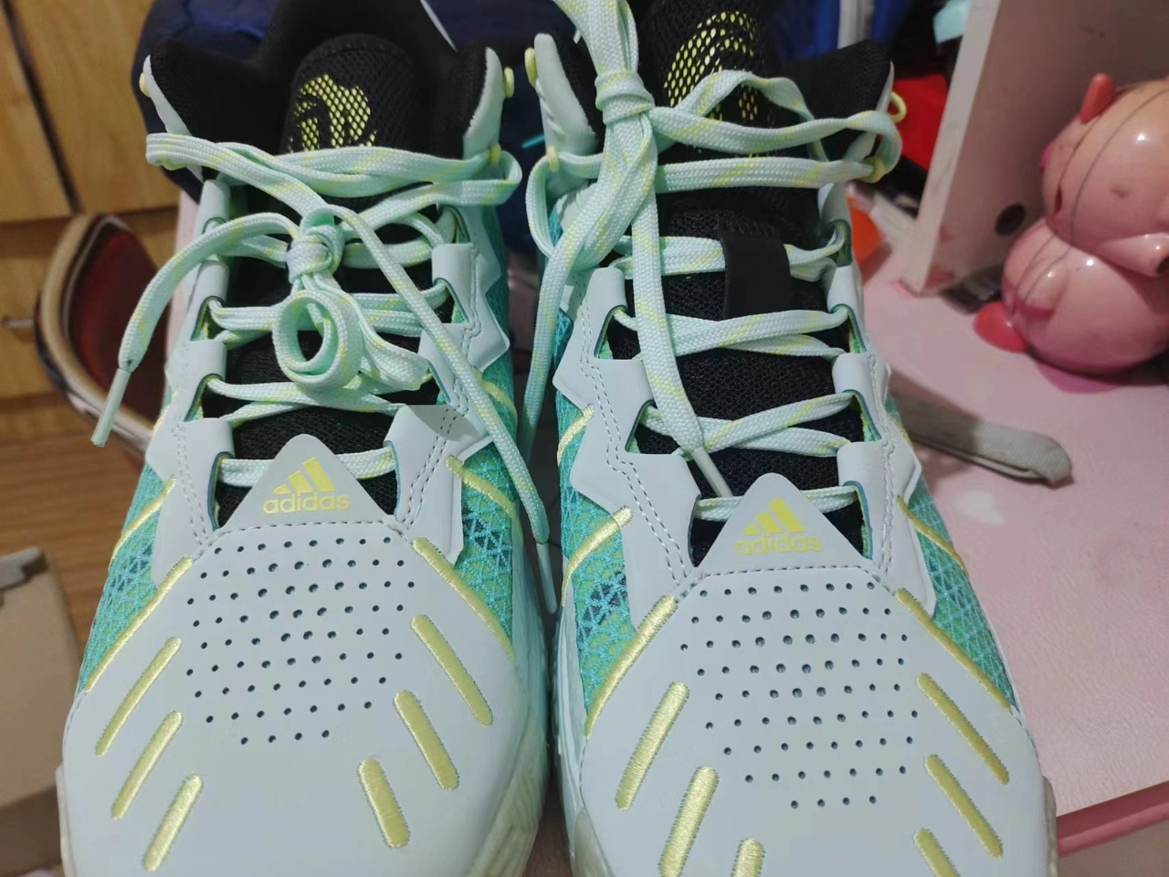 custom review-Adidas D Rose Son Of Chi Slip-resistant Abrasion-resistant MID Баскетбольные кроссовки Мужские Mint Green