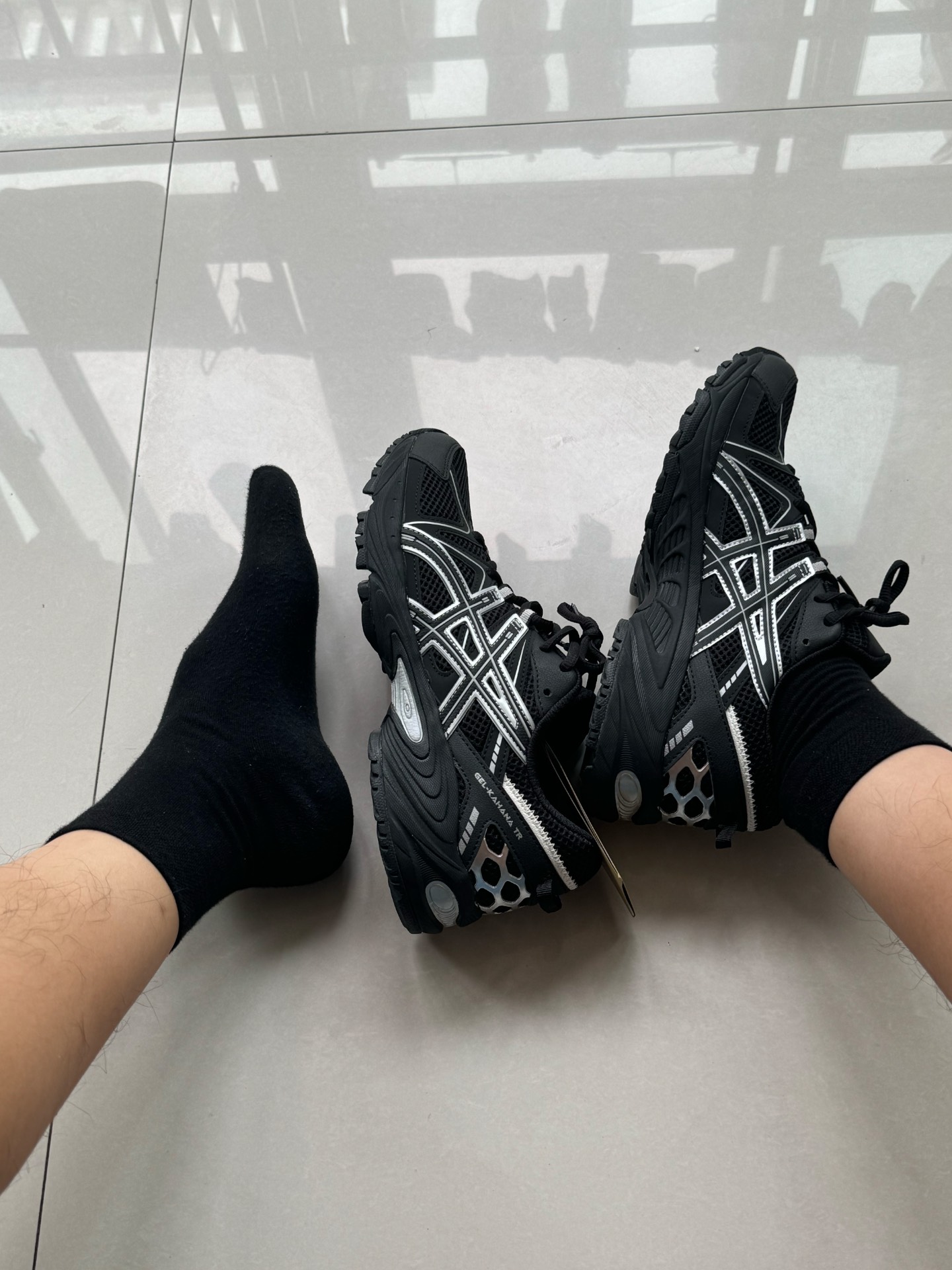 custom review-ASICS Gel Kahana TR Low Топ Повседневная Обувь Унисекс Черный Серебряный