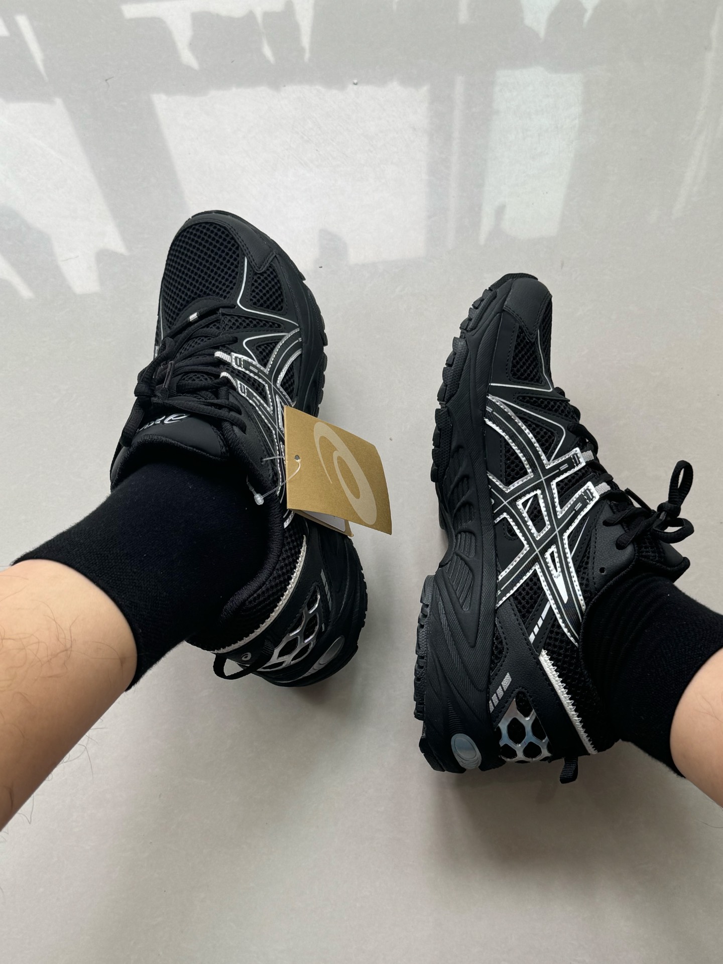 custom review-ASICS Gel Kahana TR Low Топ Повседневная Обувь Унисекс Черный Серебряный