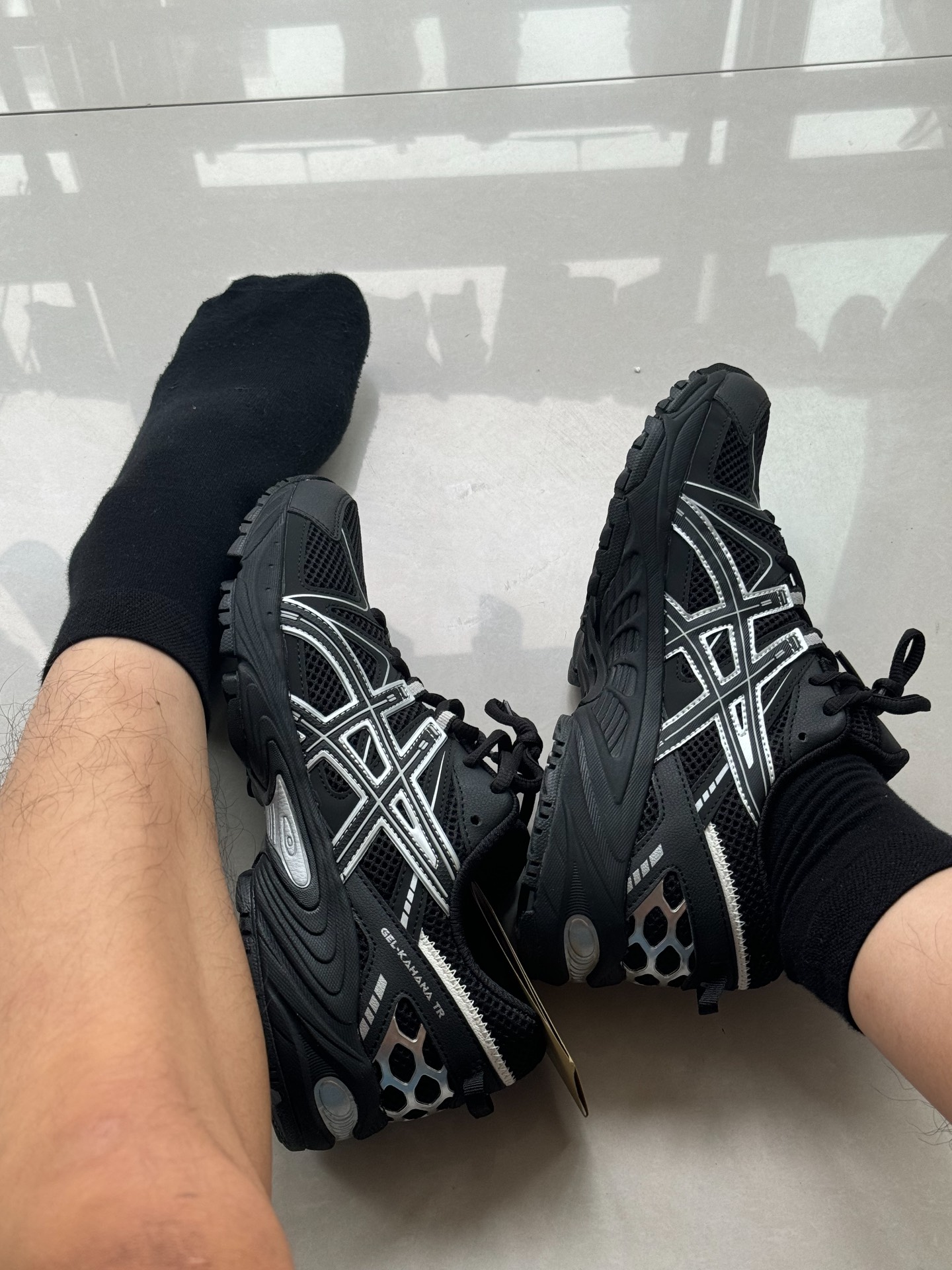 custom review-ASICS Gel Kahana TR Low Топ Повседневная Обувь Унисекс Черный Серебряный