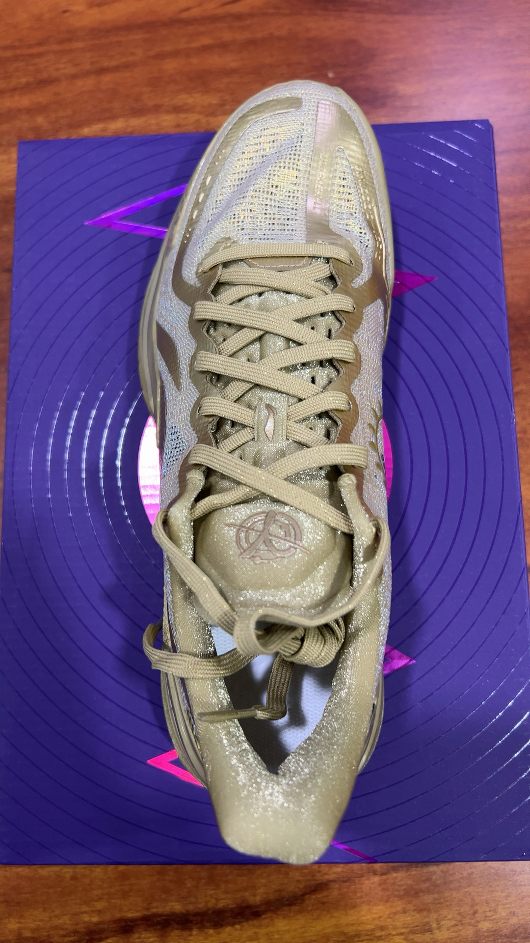 custom review-LINING Gamma Basketball Shoes Men's Low top Gold