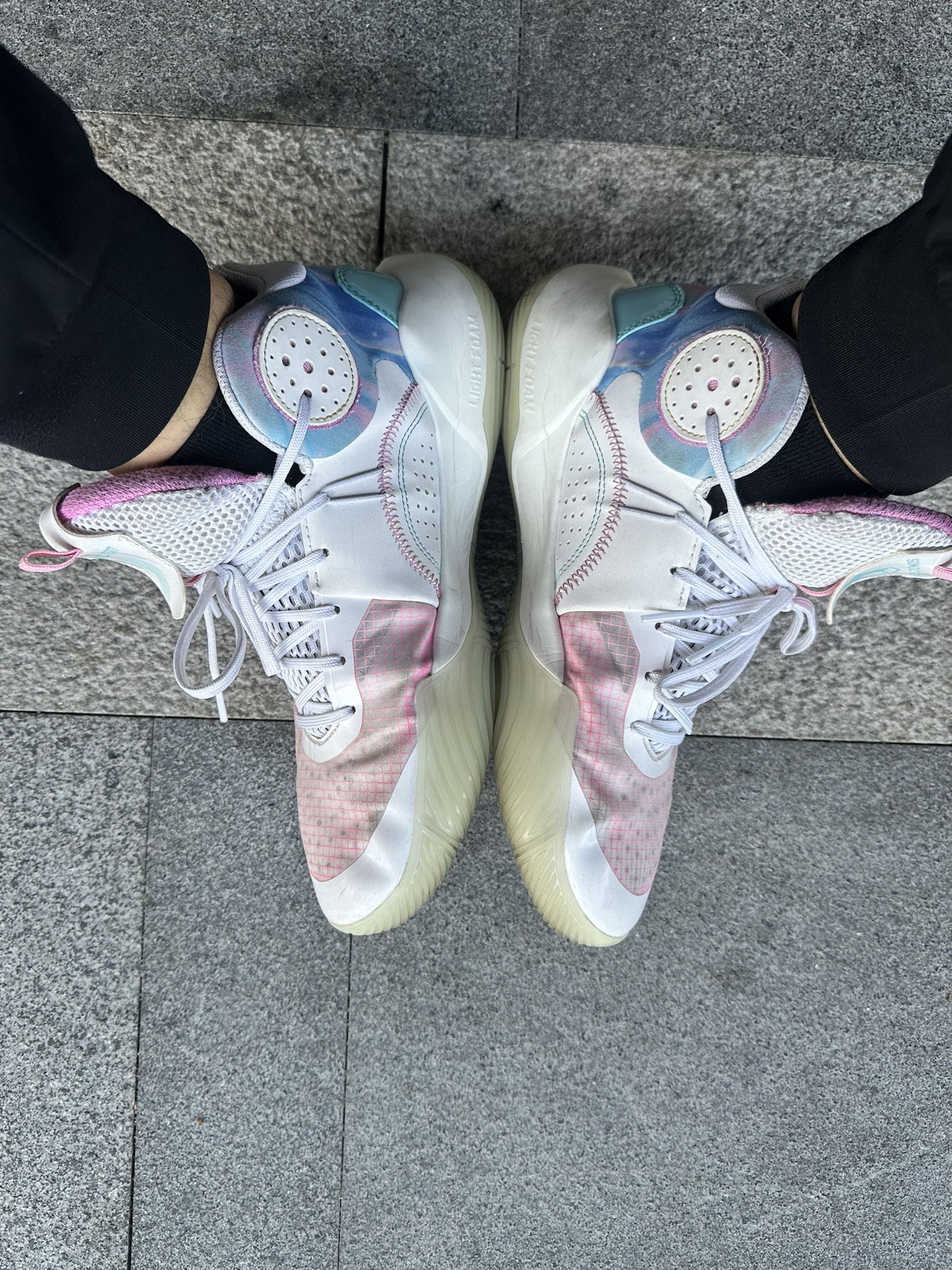 custom review-LINING Sonic 9 IX Team Mid Men's On Court Basketball Shoes - White/Pink/Blue