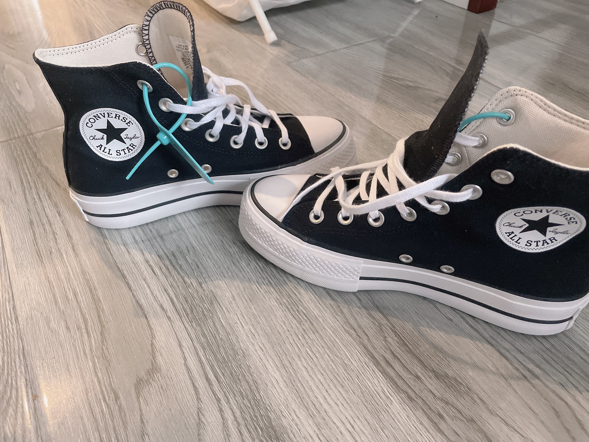 custom review-Конверс All Star Lift Износостойкий и Легкий Высокий Топ Кеды Женские Черный Белый