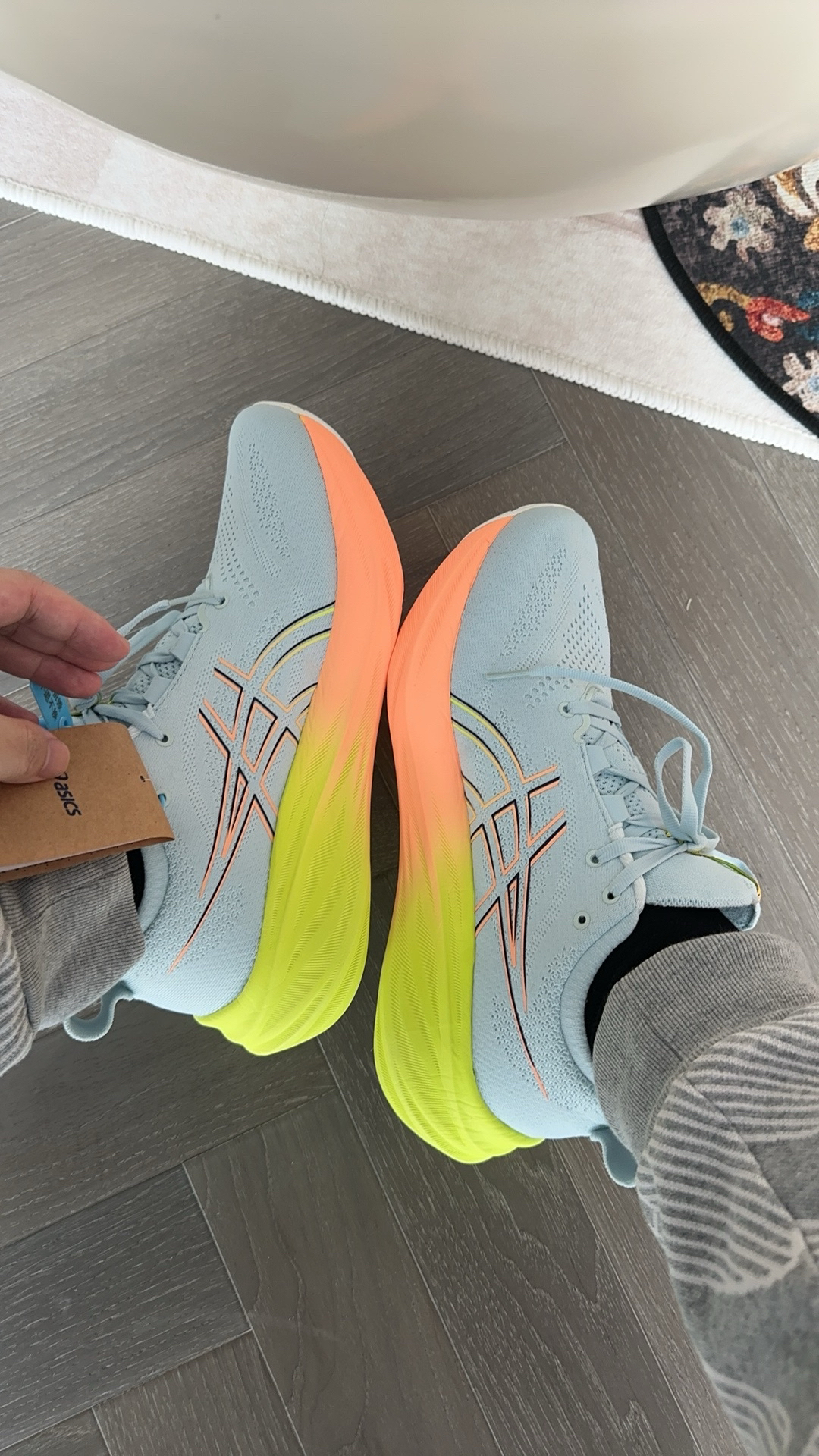 custom review-Asics Gel Nimbus 26 Амортизация Противоскользящие Низкий Топ Марафон Беговые Кроссовки Женские Серый Желтый