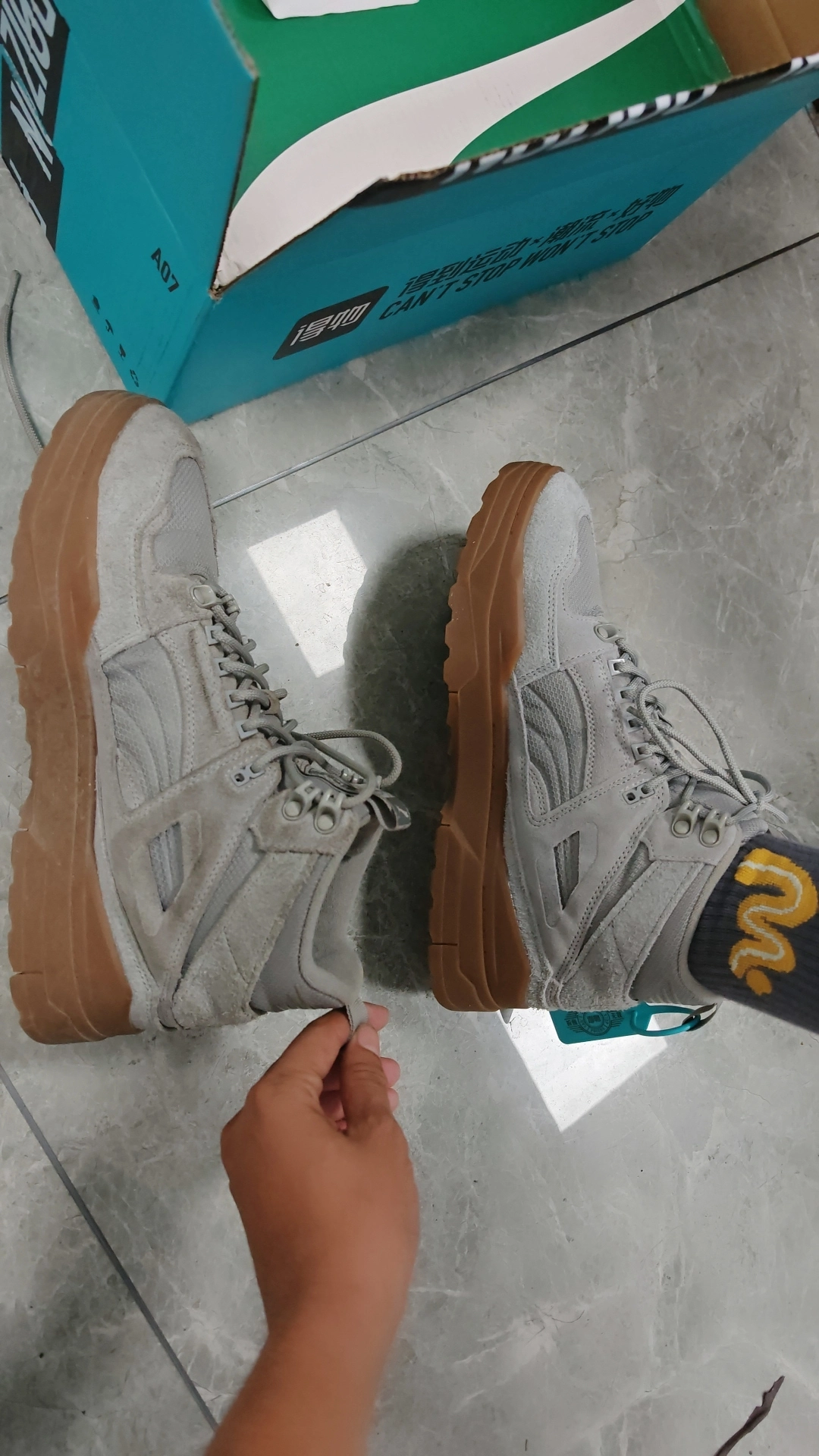 custom review-PUMA Slipstream Амортизация Износостойкие Высокие Кроссовки для Скейтбординга Унисекс Серые