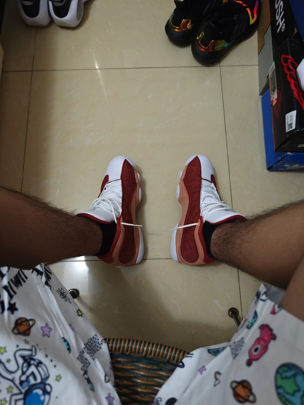 custom review-Jordan Air Jordan 13 'Dune Красный' MID Топ Винтажные баскетбольные кроссовки Мужской Оранжево-белый