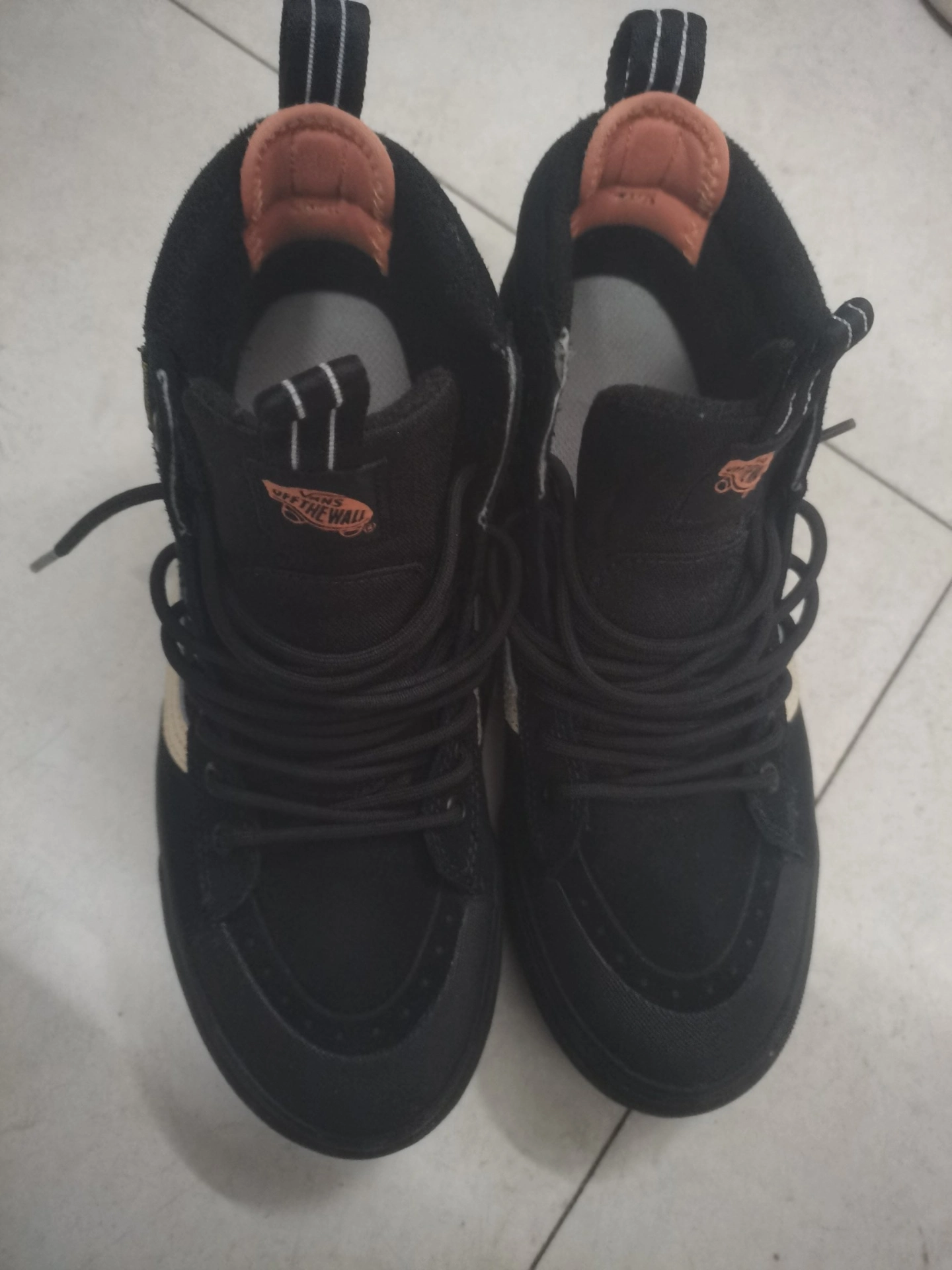 custom review-Vans MTE Sk8 HI Водонепроницаемый Устойчивый к истиранию MID Верх Альпинистская Обувь Унисекс Черный