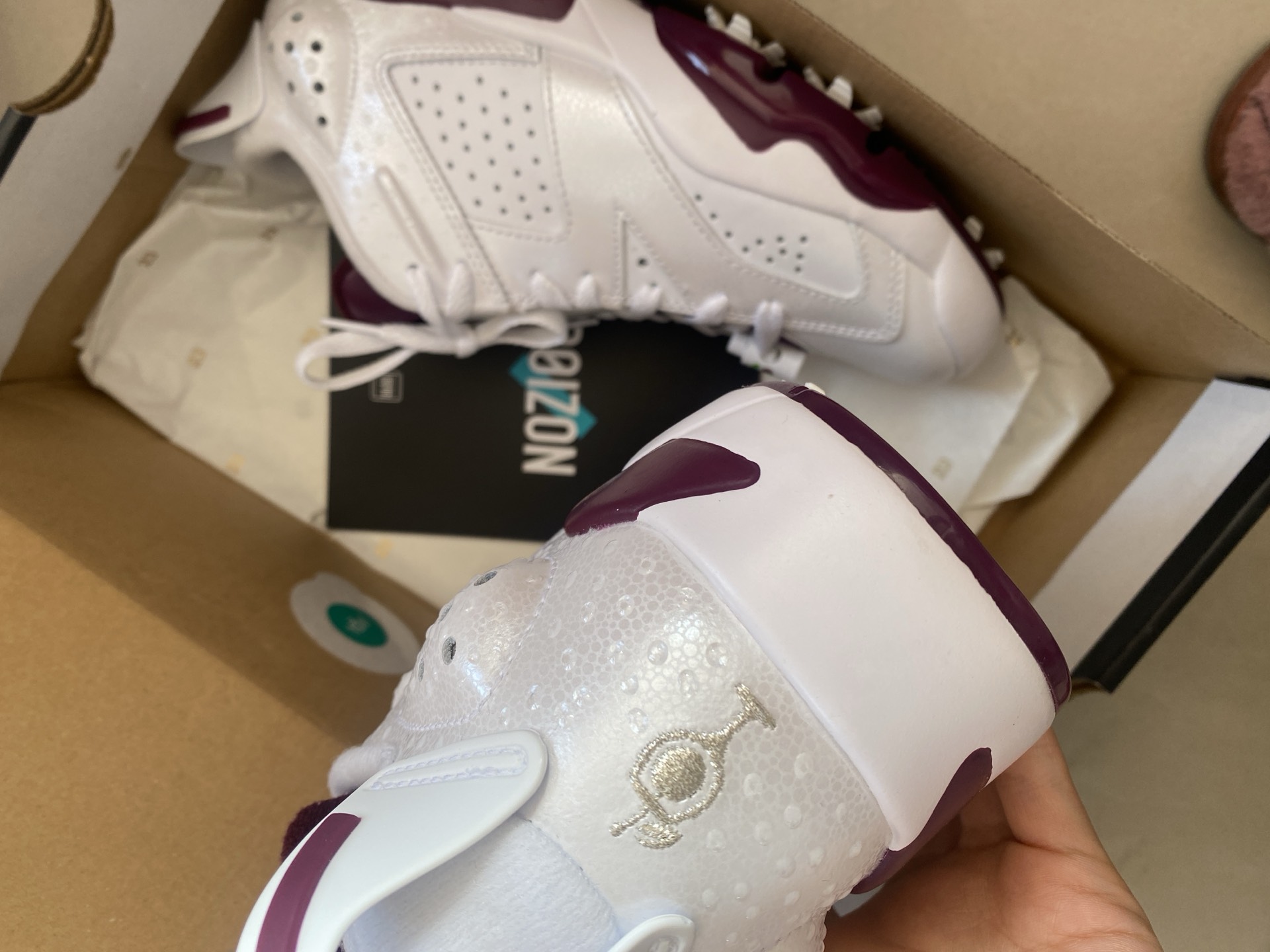 custom review-Jordan Air Jordan 6 Retro g NRG Low Топ Обувь для гольфа Унисекс Белый Красный