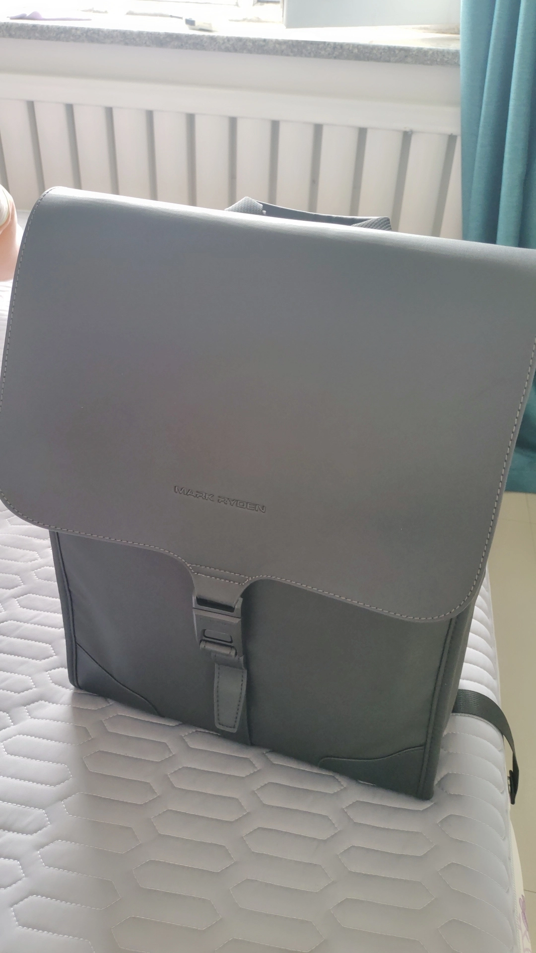 custom review-MARK RYDEN Кожа с Оксфордским Рюкзаком Унисекс Элегантный Черный Графитовый Серый Оливковый Зеленый