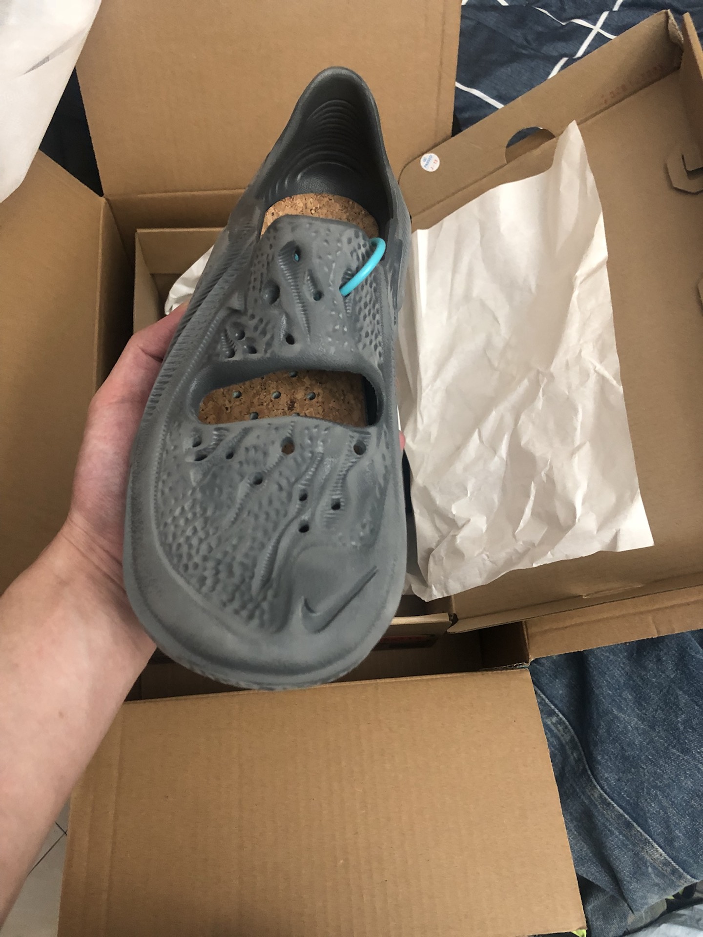 custom review-Nike Спортивные сандалии унисекс дымчато-серого цвета