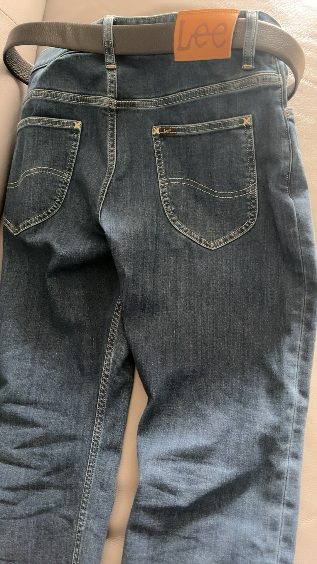 custom review-Lee Темно-синий Мужской Джинсы