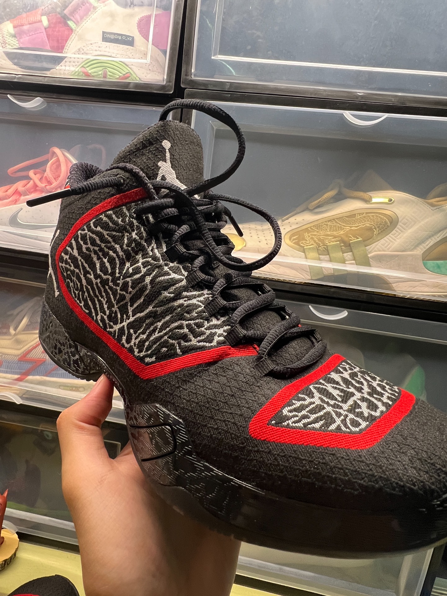 custom review-Jordan Air Джордан 29 Удобный MID Баскетбольные кроссовки Мужские Черные Красные