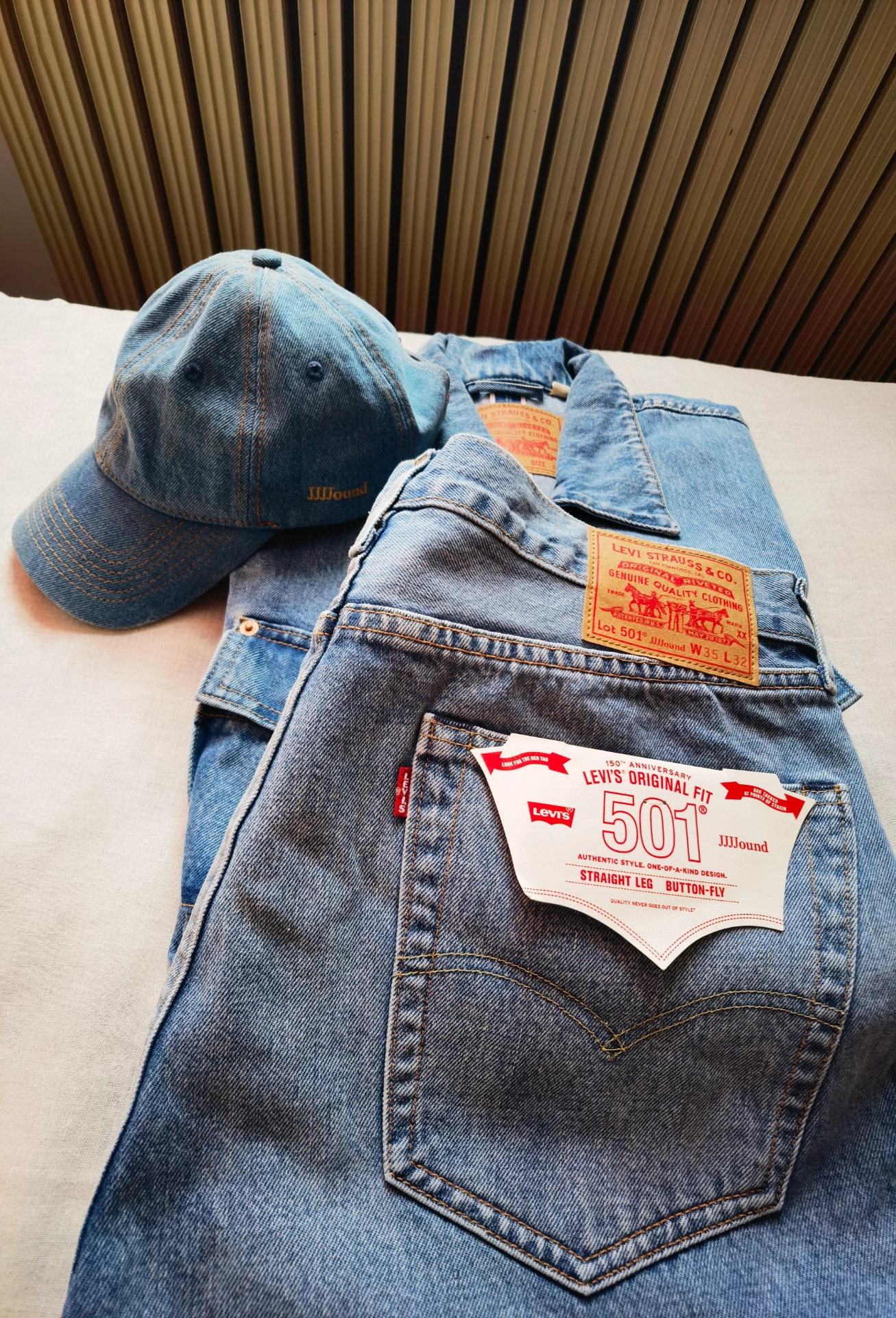 custom review-Levis JJJJound Blue Unisex Jeans