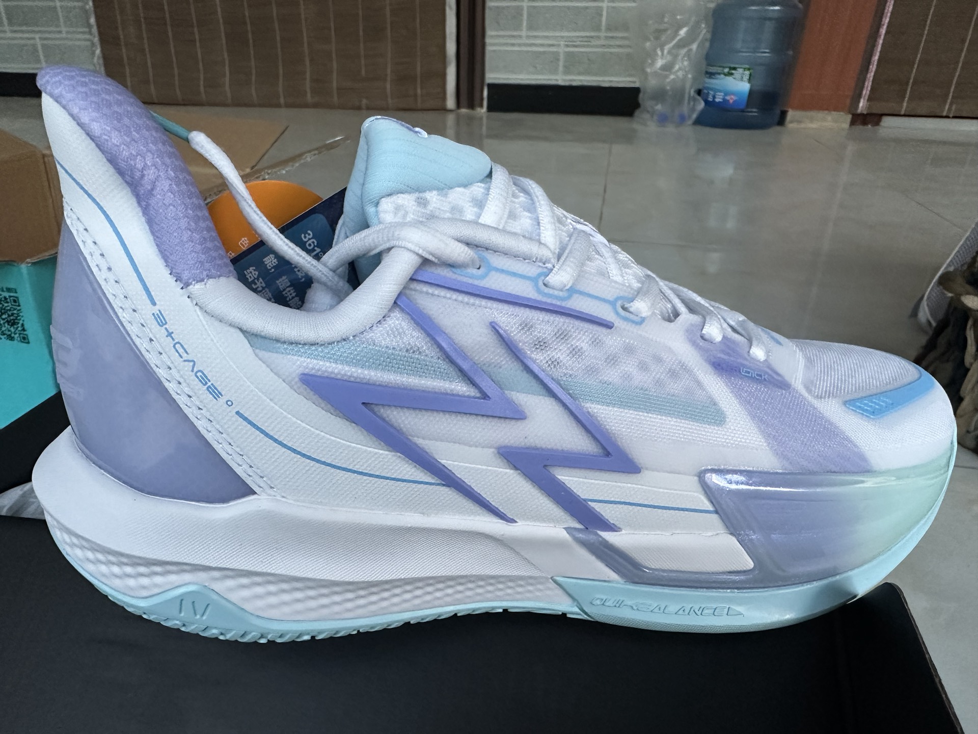 custom review-361° Big3 4.0 QUICK Basketball Shoes Men's Low top 361 Degrees White/Glacier Blue