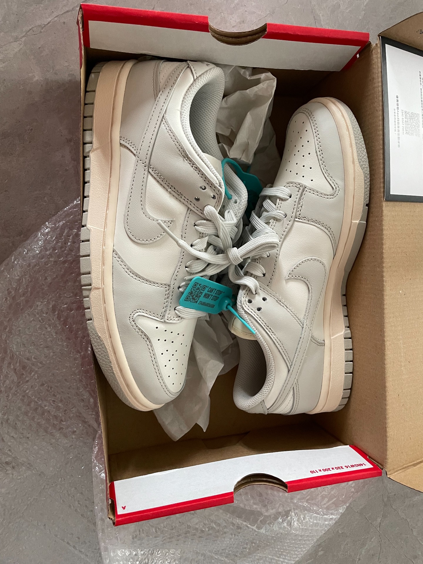 custom review-nike Dunk Светлый костный Slip Resistant Abrasion Resistant Легкий Low Топ Кроссовки для скейтбординга Женские Костяной белый