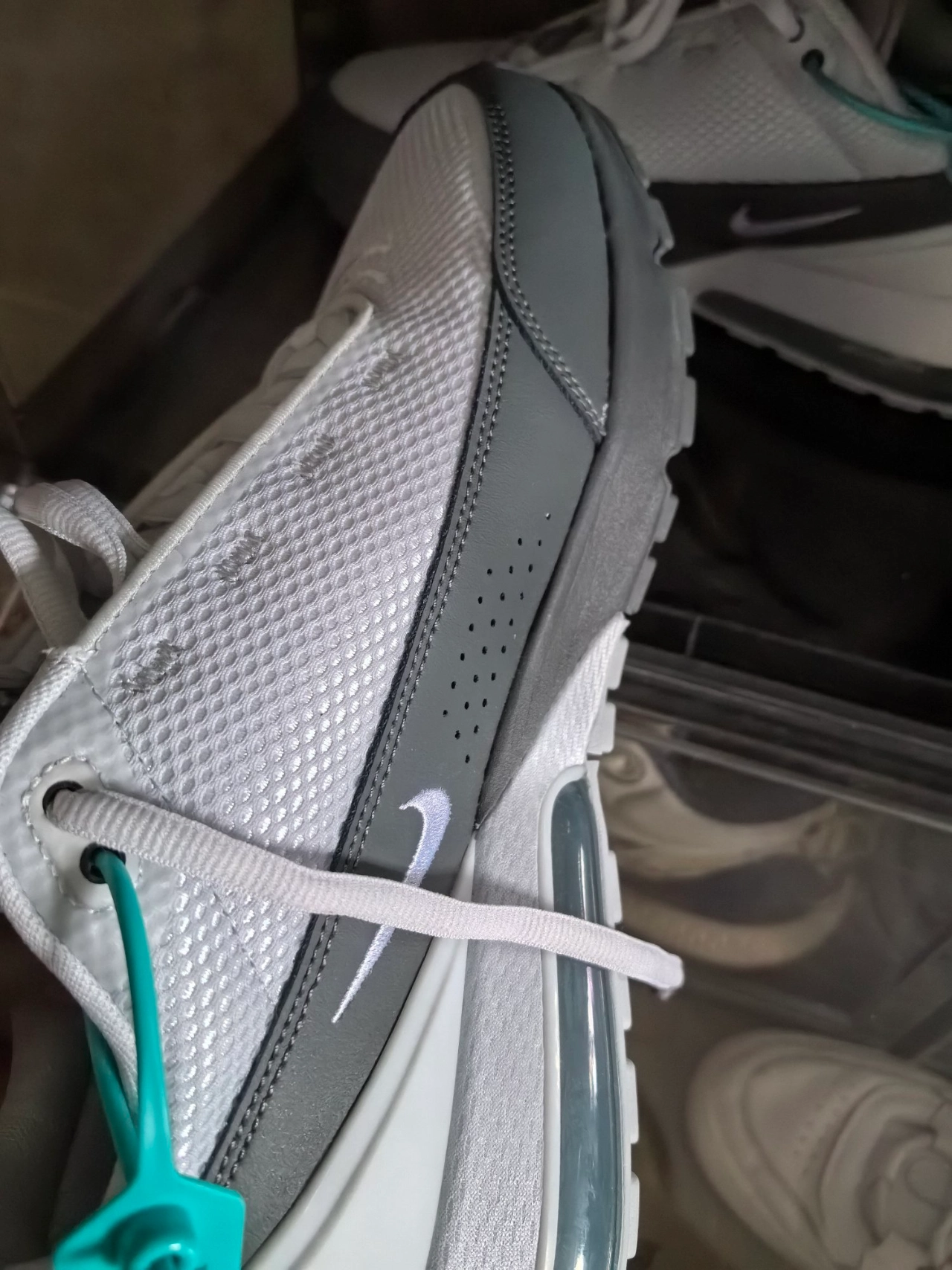 custom review-Nike Air Max Max Abrasion Resistant Низкий Топ KIDS Lifestyle Shoes Серый Белый