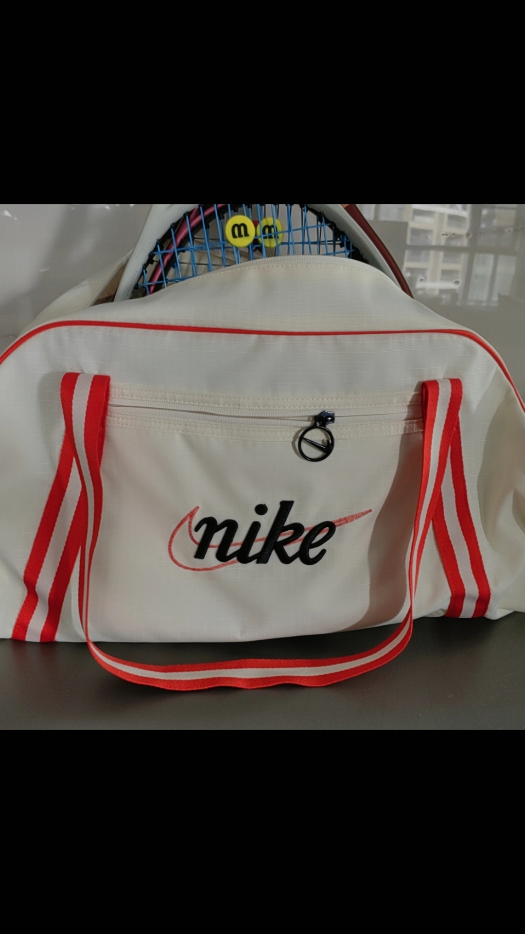 custom review-NIKE Спортивные сумки Кокосовое молоко & Passionate Красный & Черный Унисекс