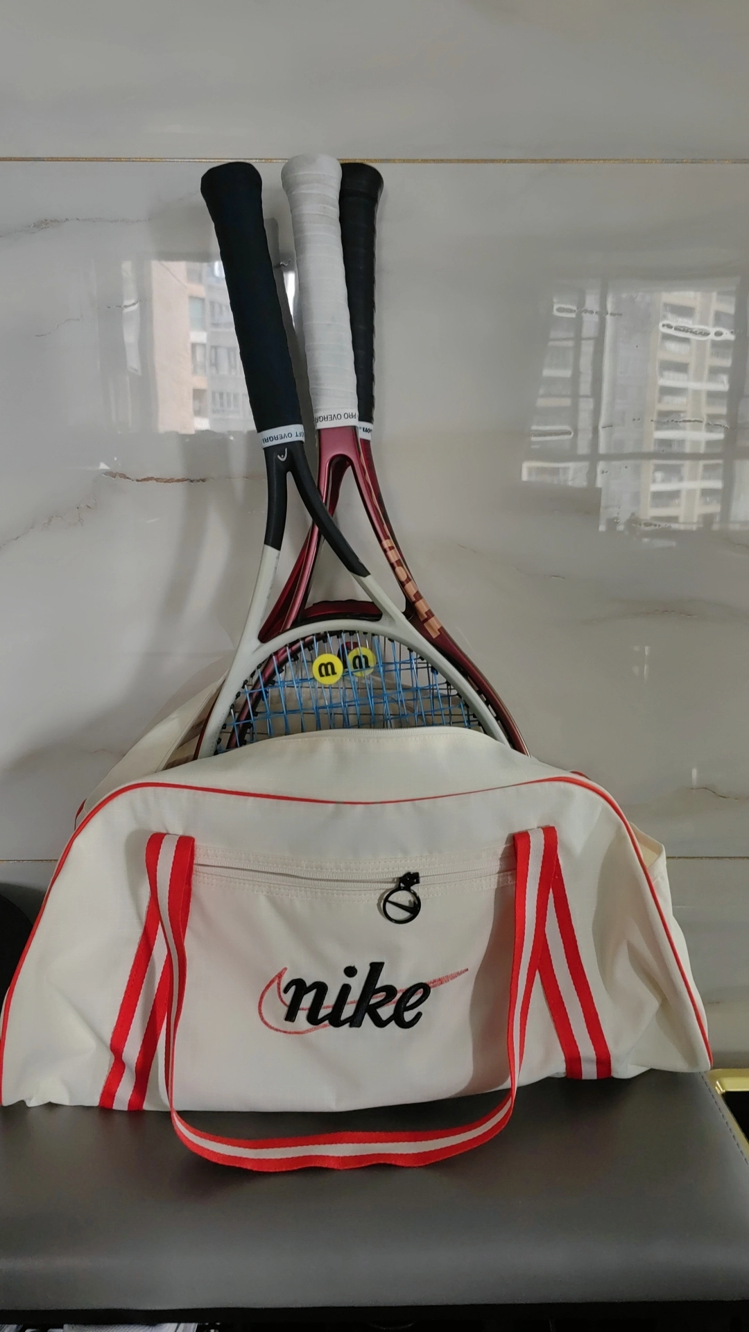 custom review-NIKE Спортивные сумки Кокосовое молоко & Passionate Красный & Черный Унисекс