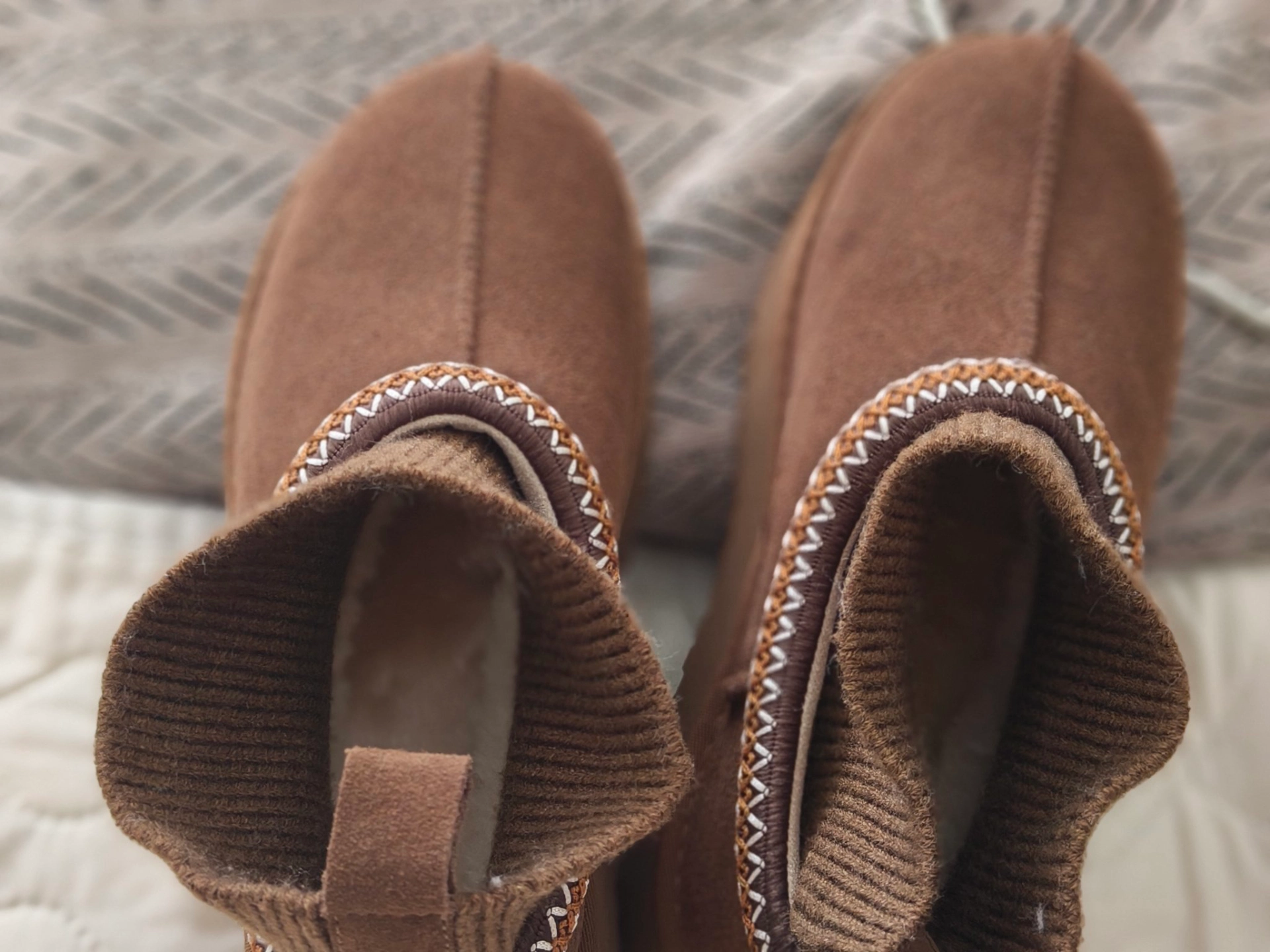 custom review-MASOOMAKE Коровья замша Термические короткие сноубутсы Женские