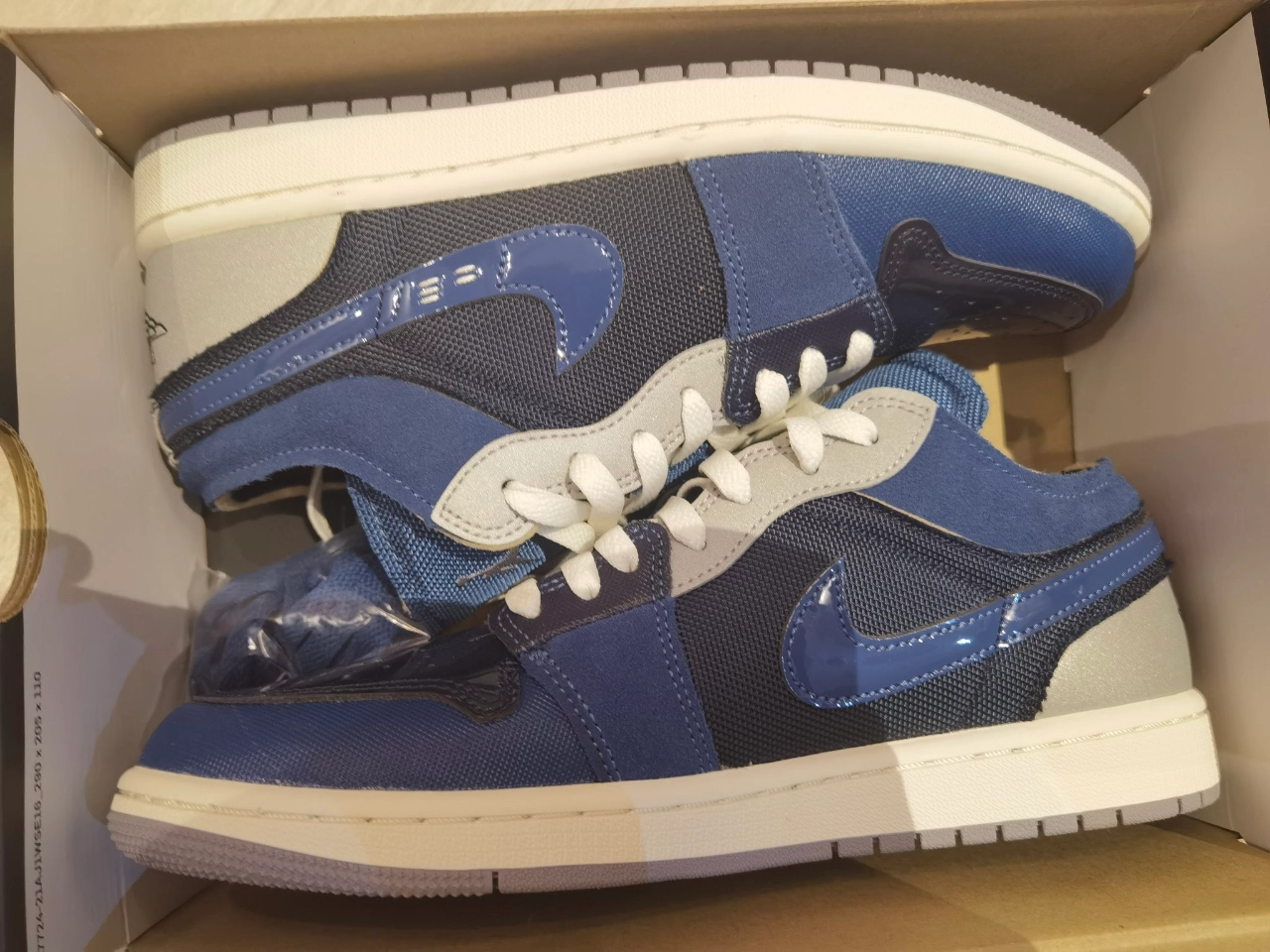 custom review-Jordan Air Jordan 1 Low SE Craft Obsidian Low Top Винтажные баскетбольные кроссовки Мужские Синие