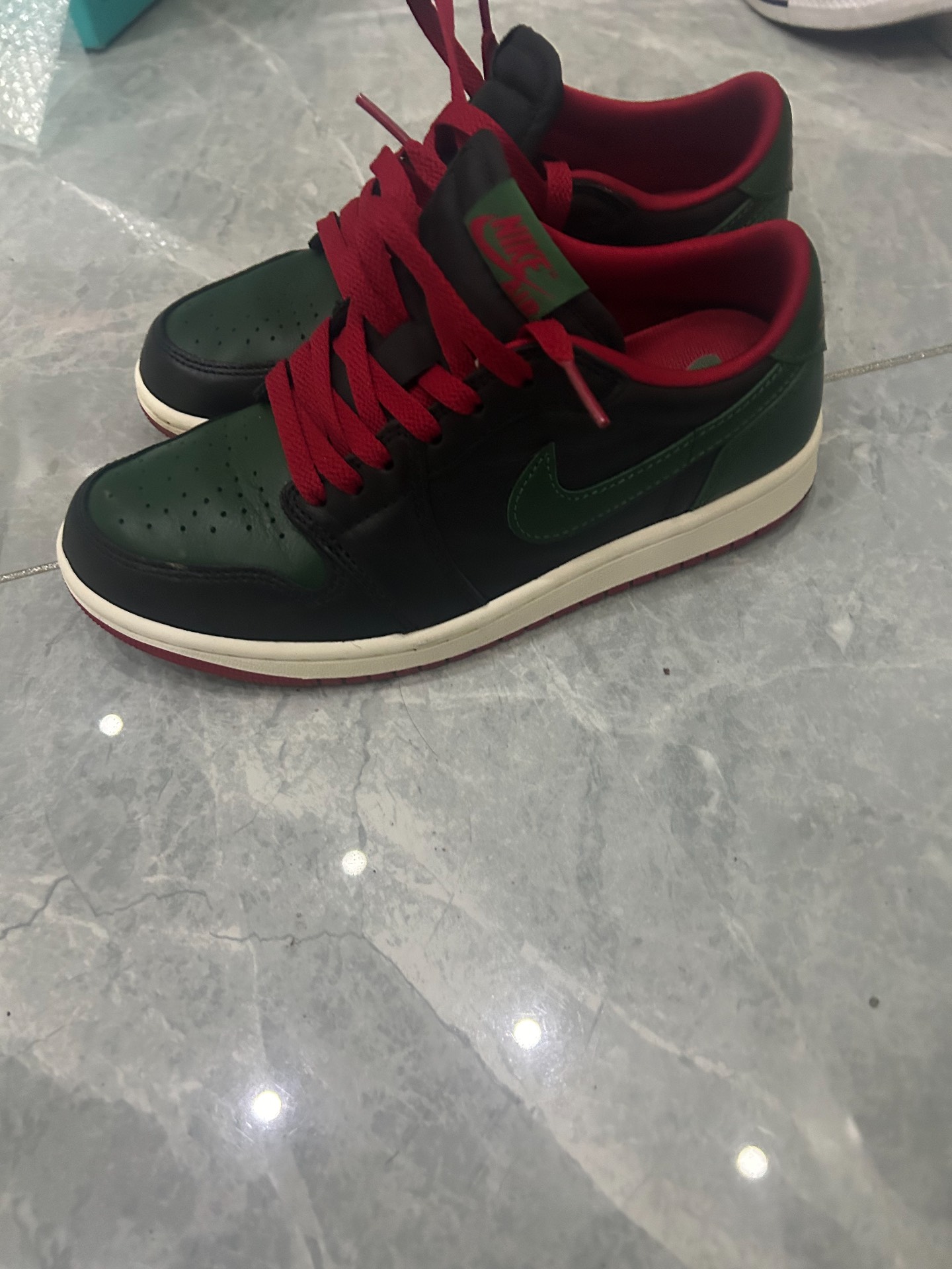 custom review-Jordan Air Jordan 1 Low Топ Винтажные Баскетбольные Кроссовки Женские Черный Зеленый
