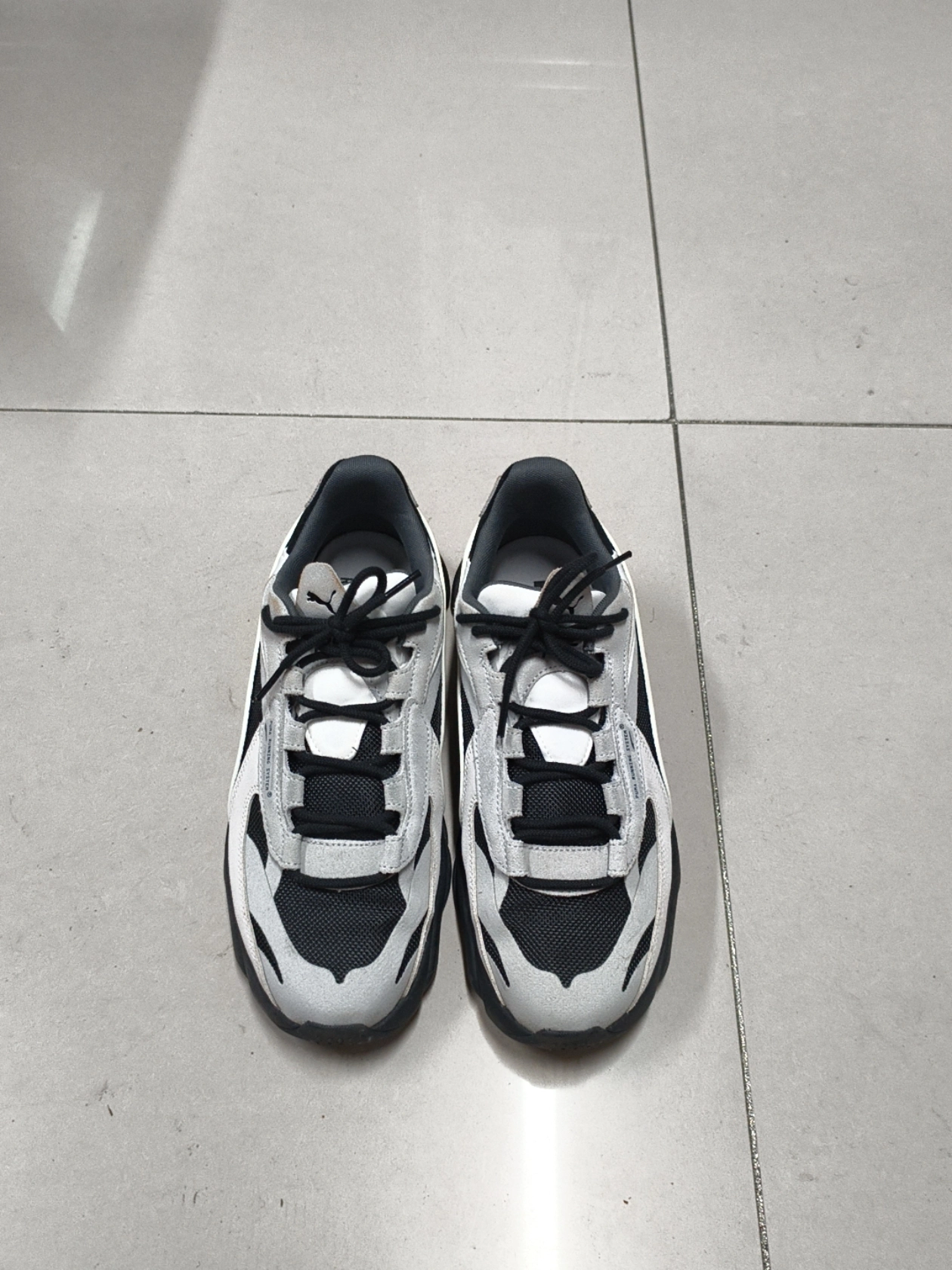 custom review-PUMA RS Connect Амортизаторы Shock противоскользящие устойчивые к истиранию низкий топ кроссовки с подошвой унисекс черный белый серый