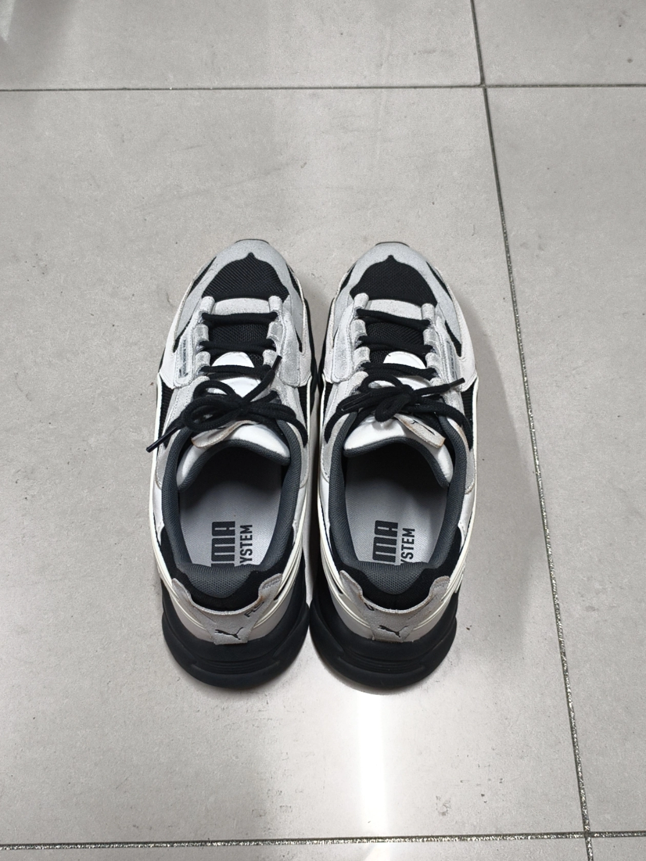 custom review-PUMA RS Connect Амортизаторы Shock противоскользящие устойчивые к истиранию низкий топ кроссовки с подошвой унисекс черный белый серый