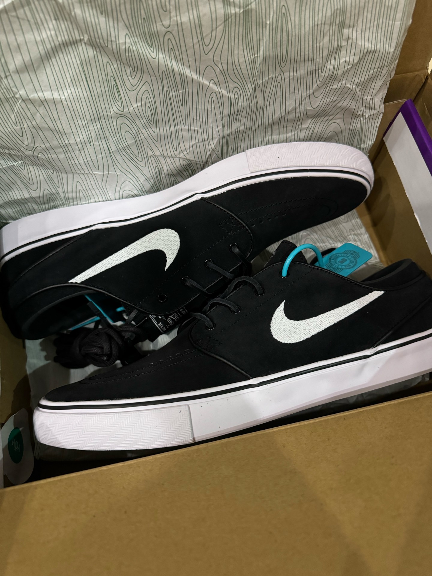 custom review-Nike SB Stefan Janoski OG+ Low Топ Скейтборд Кроссовки Мужские Черно-Белые