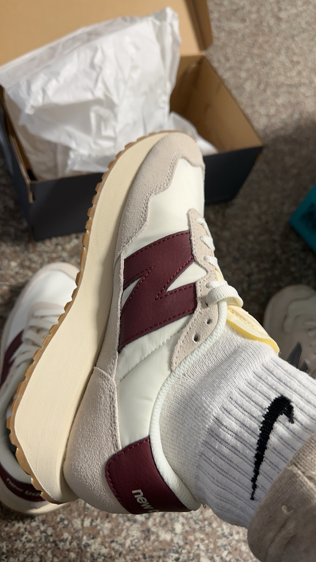 custom review-New Balance NB 237 Устойчивый к истиранию Низкий Топ Casual Унисекс Экрю