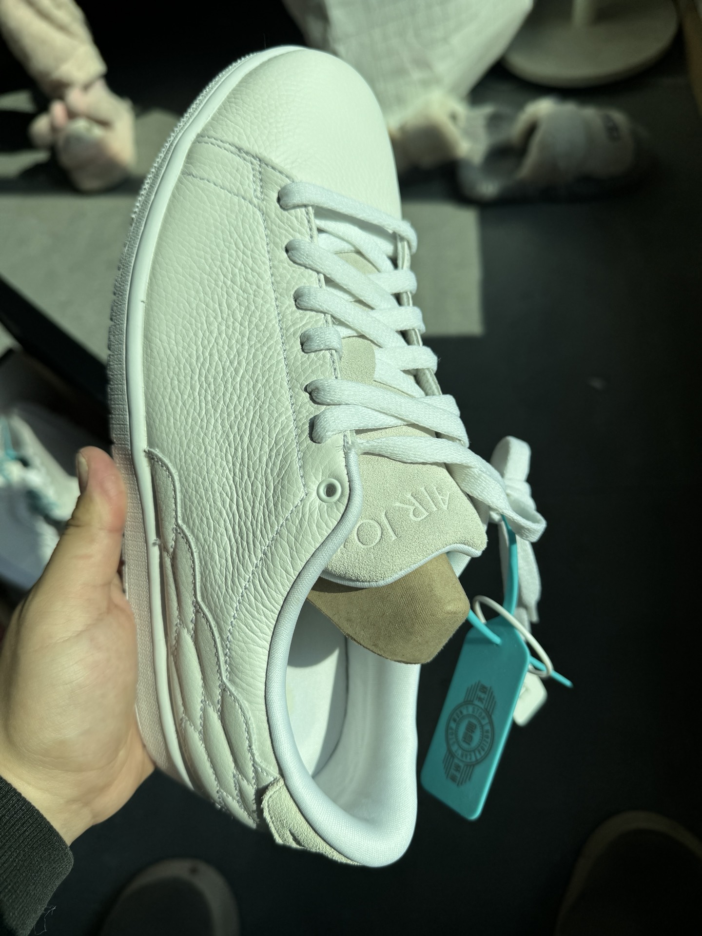 custom review-Jordan Air Jordan 1 Centre Court 'Белый On Белый' Низкий Топ Винтажные Баскетбольные Кроссовки Унисекс Серый Белый