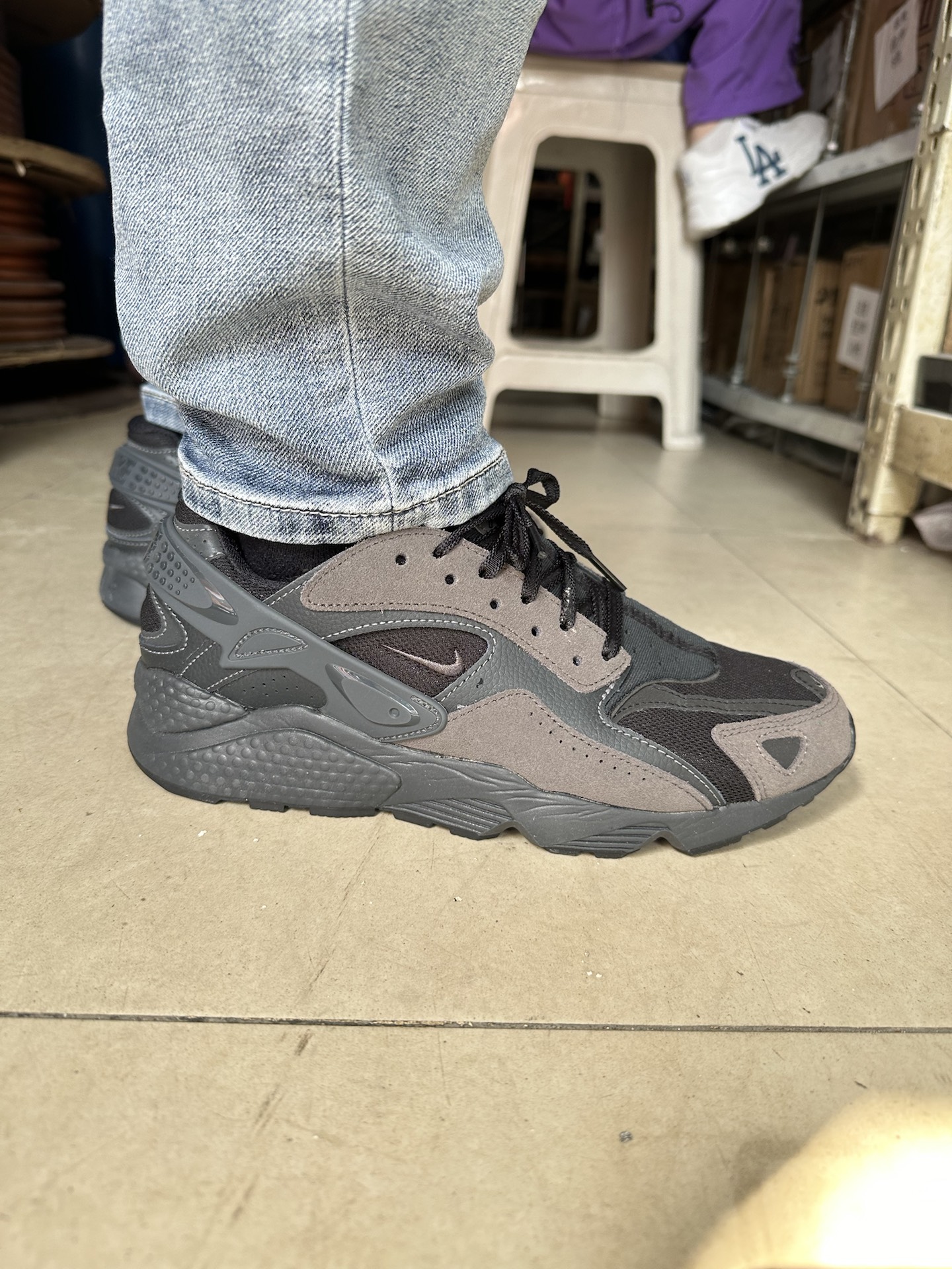 custom review-Nike Air Huarache Low Топ Повседневный Городской Коммутер Беговые кроссовки Унисекс Черный
