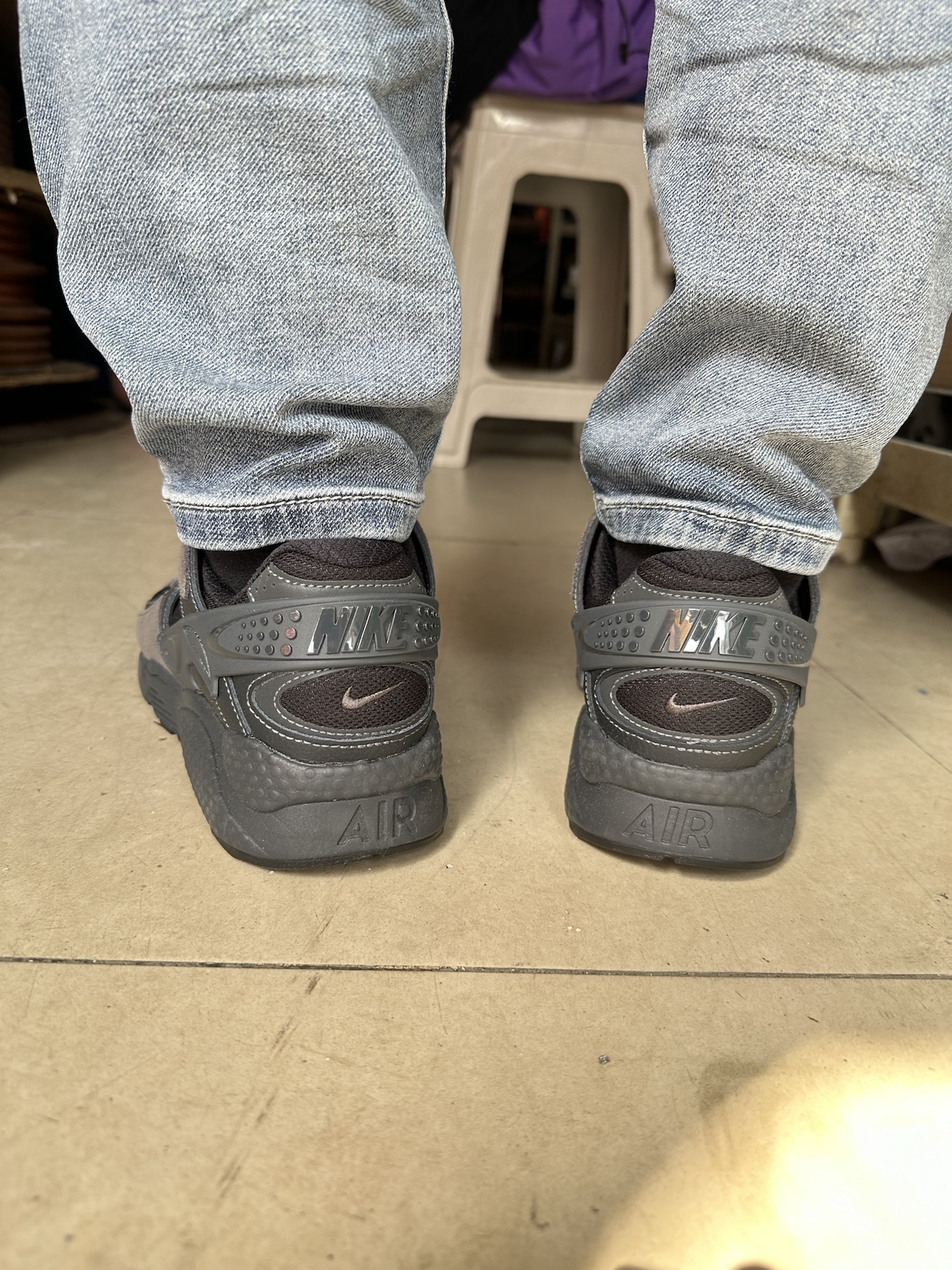 custom review-Nike Air Huarache Low Топ Повседневный Городской Коммутер Беговые кроссовки Унисекс Черный