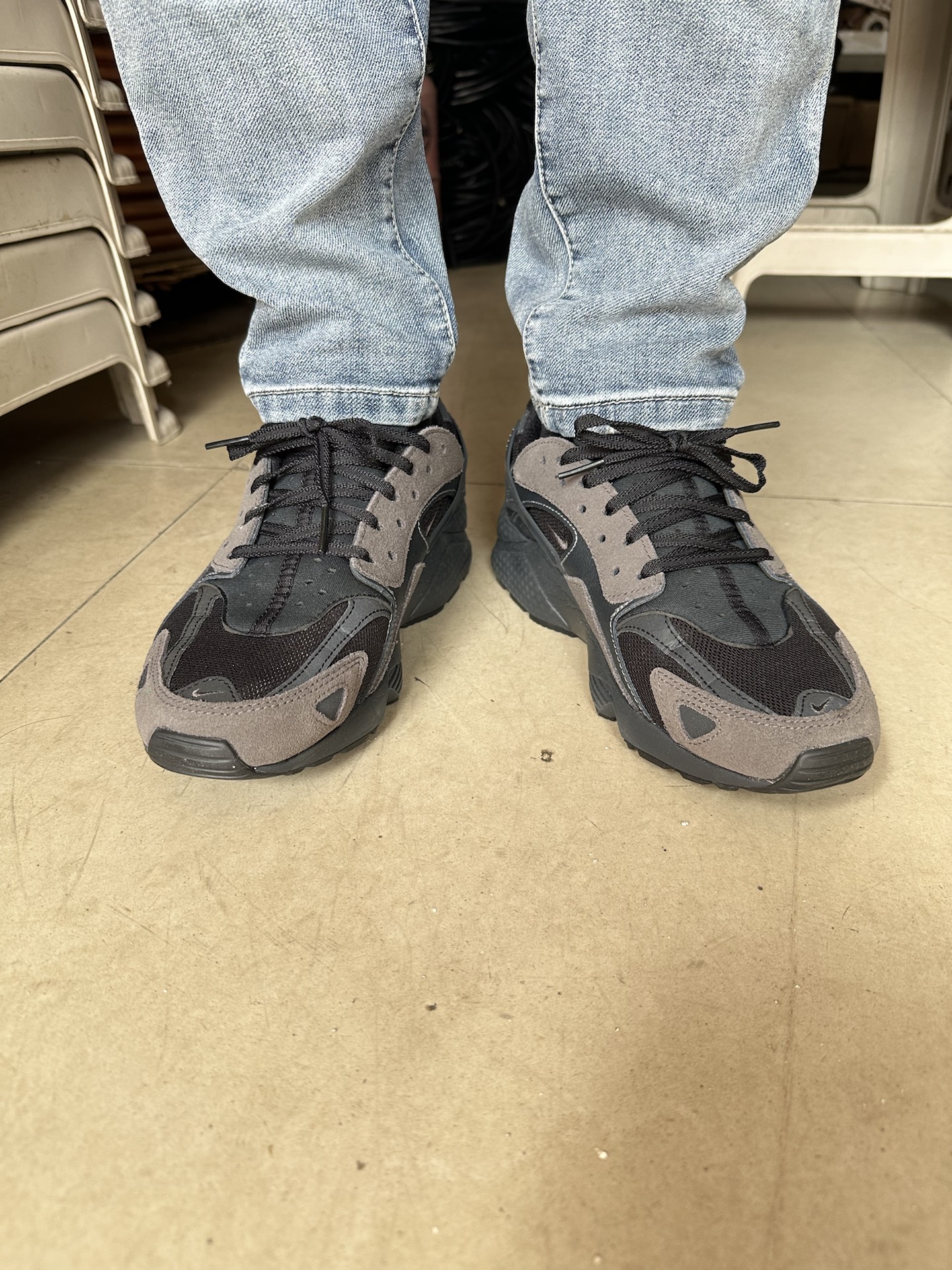 custom review-Nike Air Huarache Low Топ Повседневный Городской Коммутер Беговые кроссовки Унисекс Черный